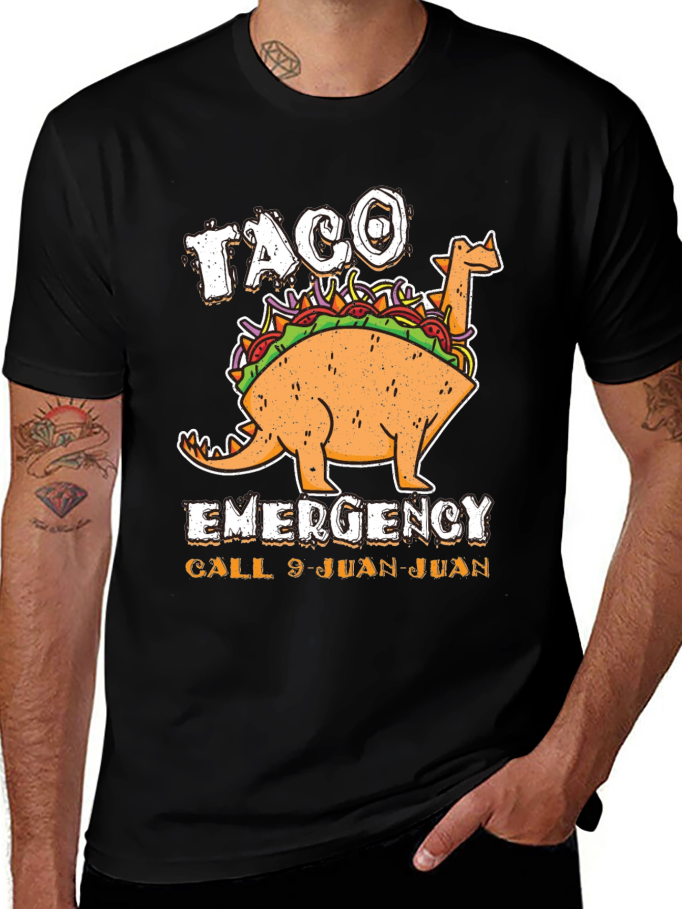 Variant 27 of Taco Emergency Call 9-Juan-Juan Funny Graphic T-Shirt