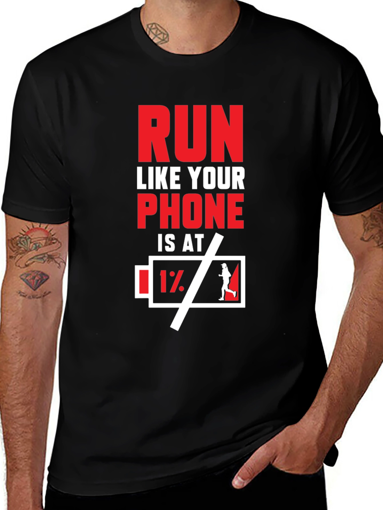 Variant 12 of Run Like Your Phone is at 1% T-Shirt