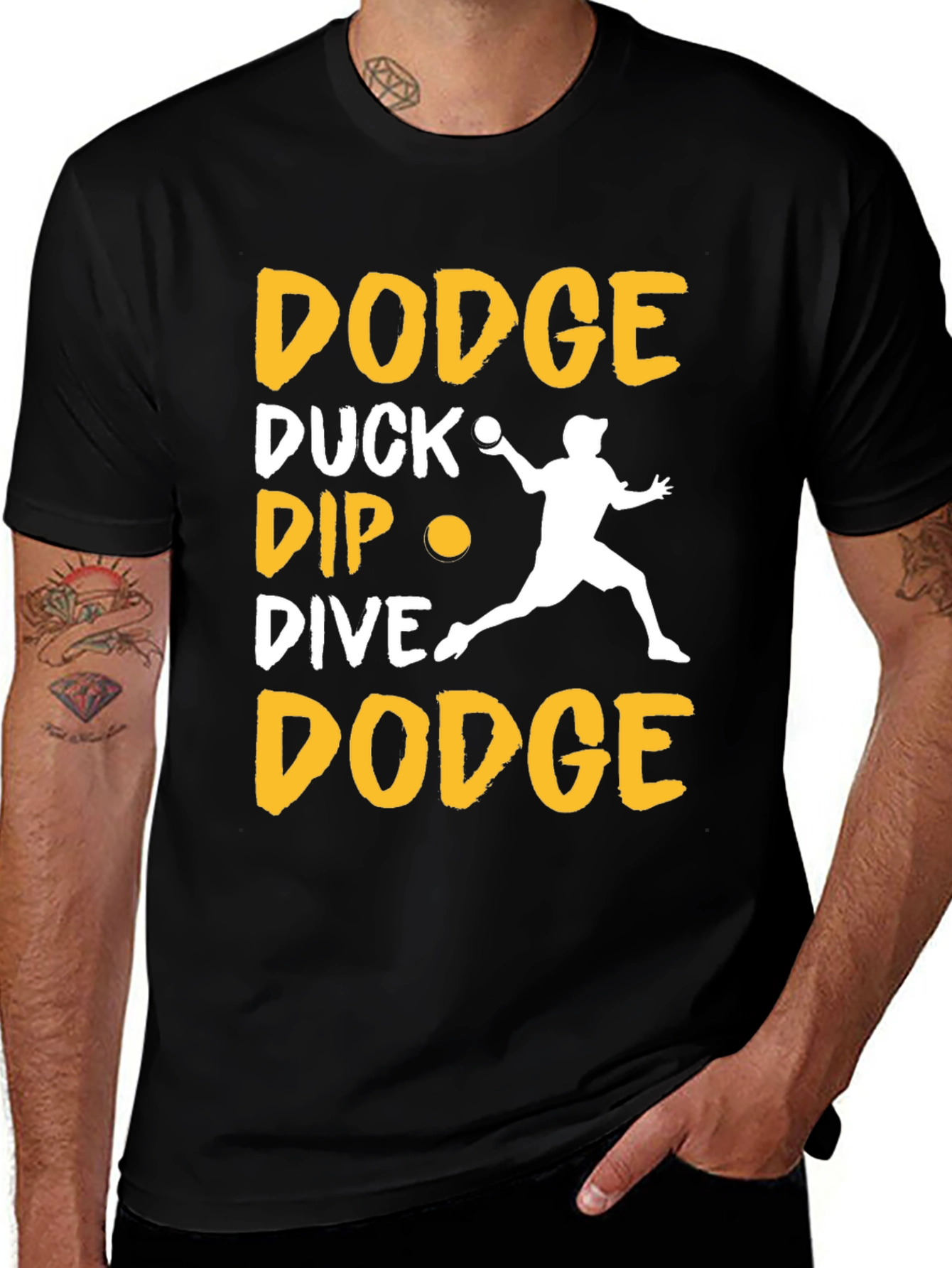 Variant 25 of Dodge Duck Dip Dive Dodge T-Shirt Black