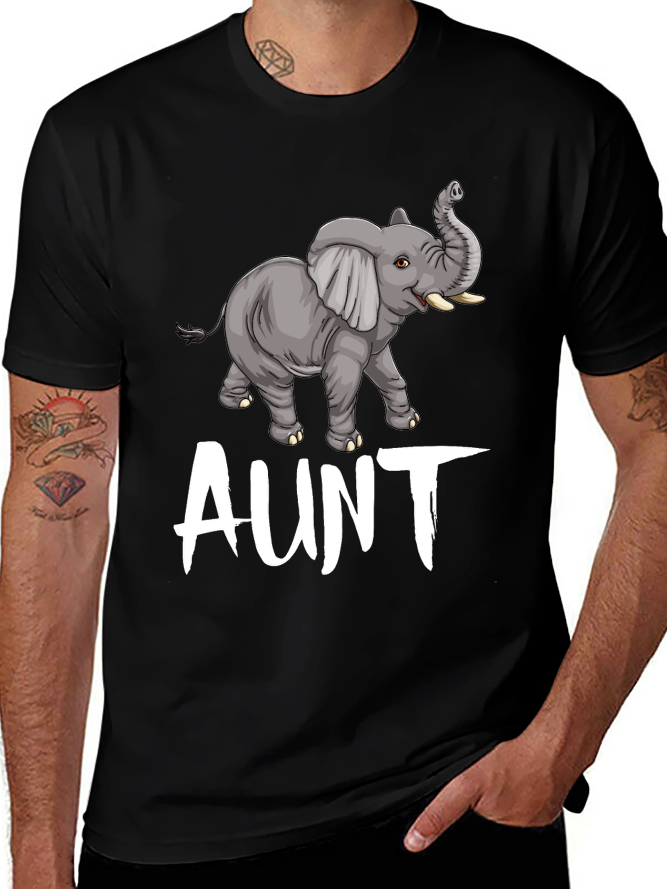 Variant 16 of Elephant Aunt T-Shirt - Cute Family Tee