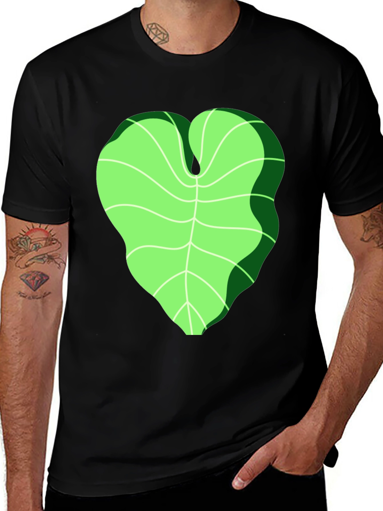 Variant 30 of Leaf Graphic Tee - Unique Nature Inspired Design