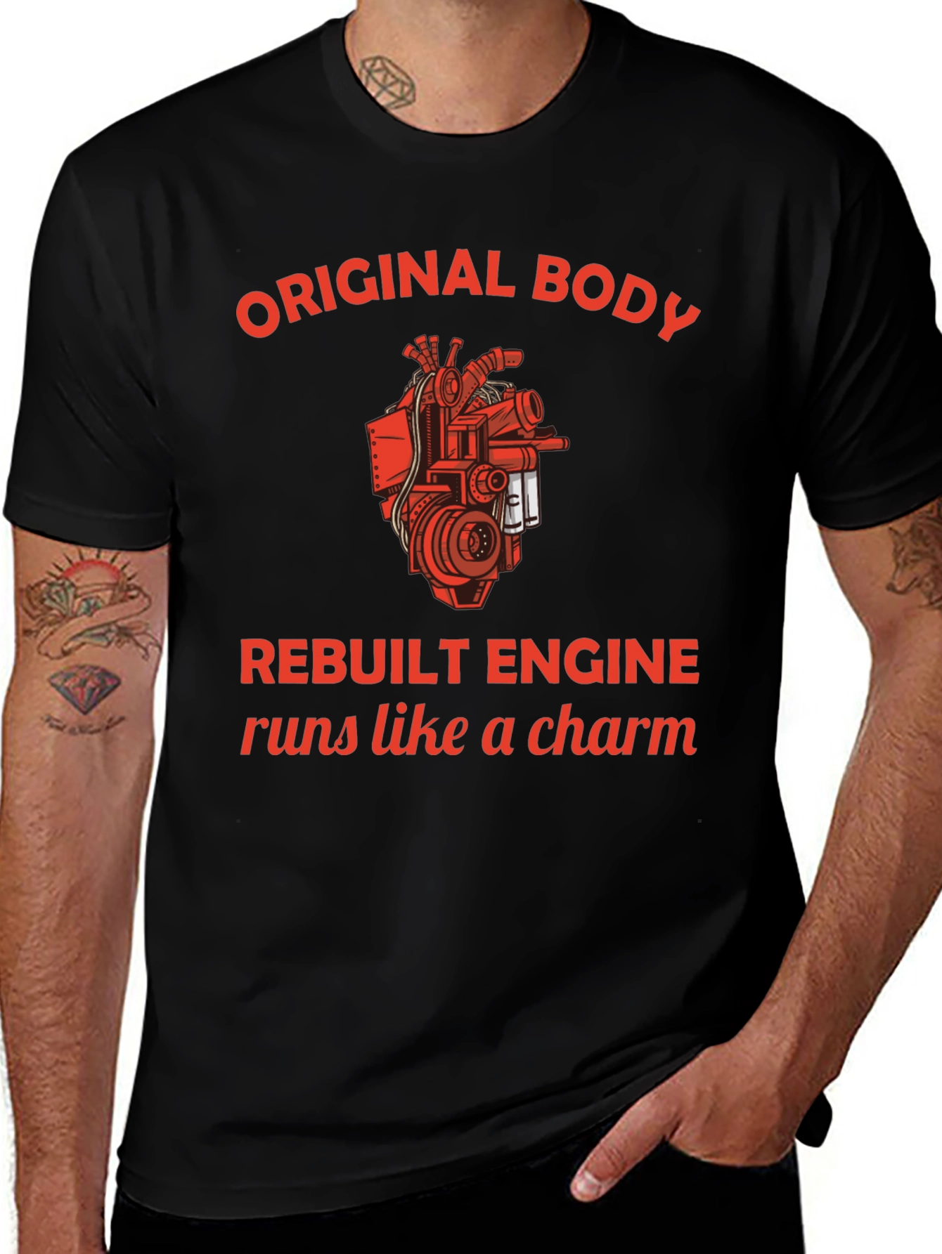 Variant 14 of Original Body Rebuilt Engine Graphic Tee