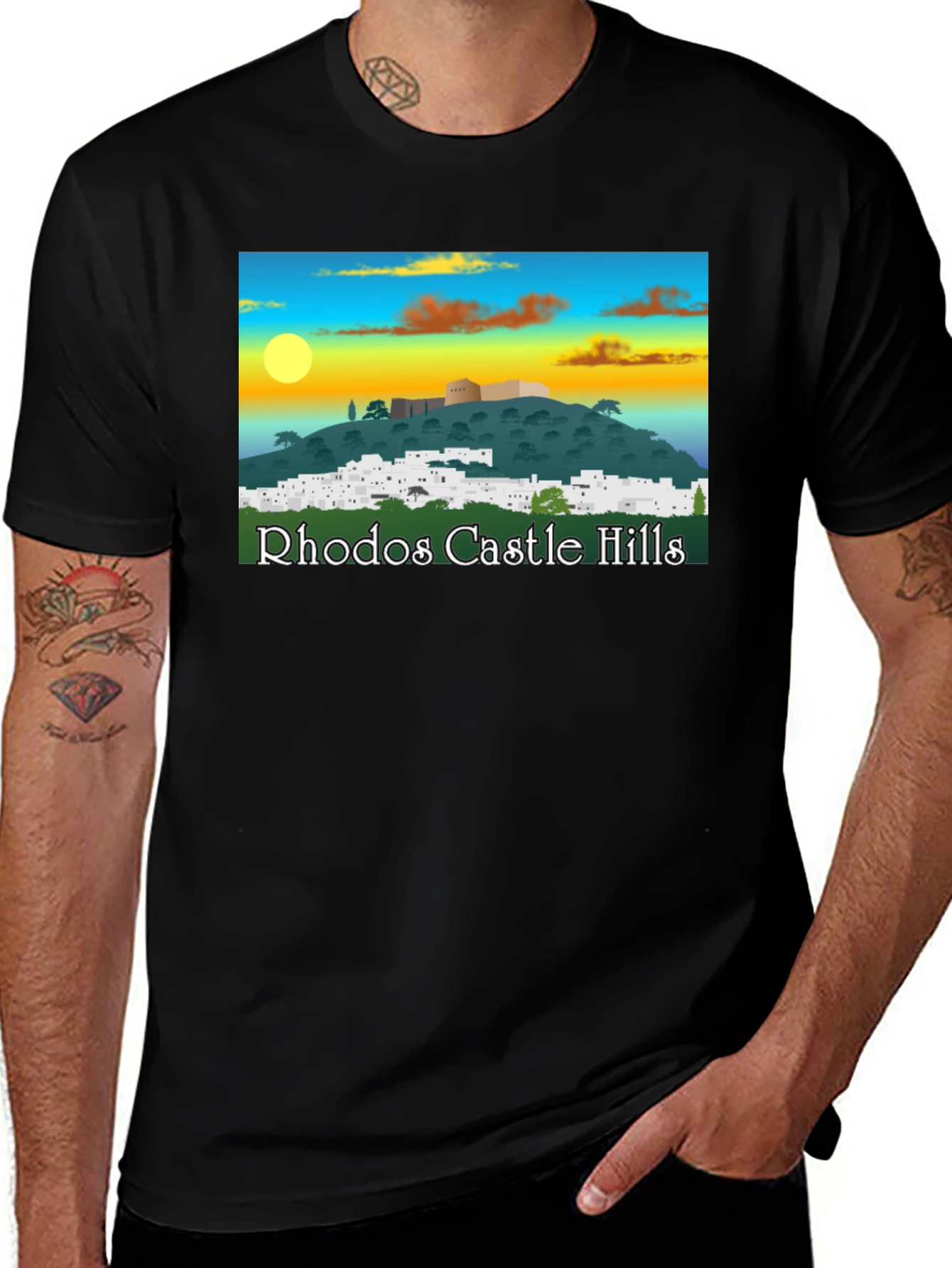 Variant 15 of Rhodes Castle Hills Graphic T-Shirt