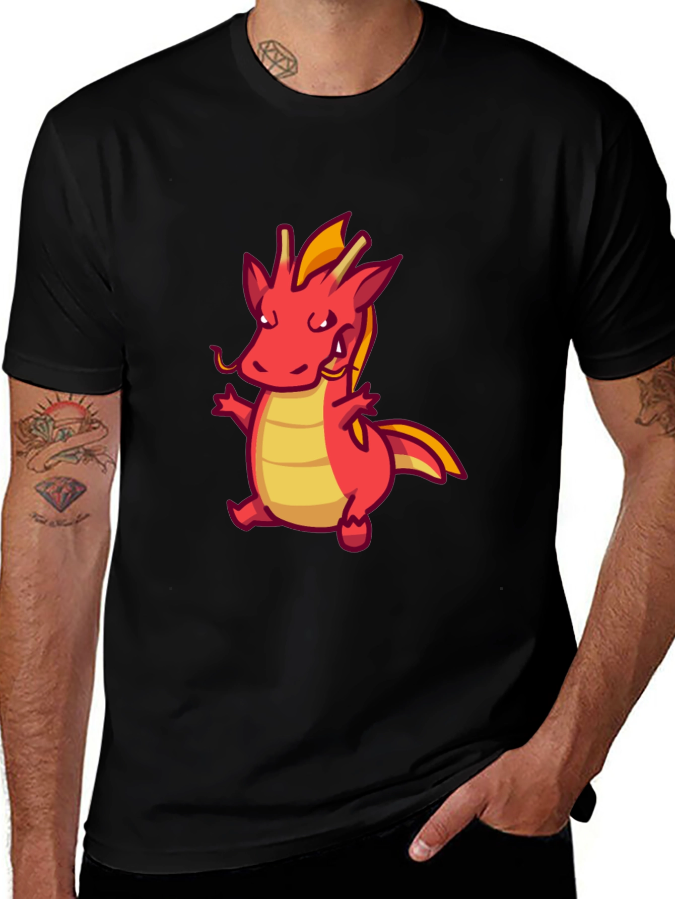Variant 11 of Cute Cartoon Dragon Graphic T-Shirt