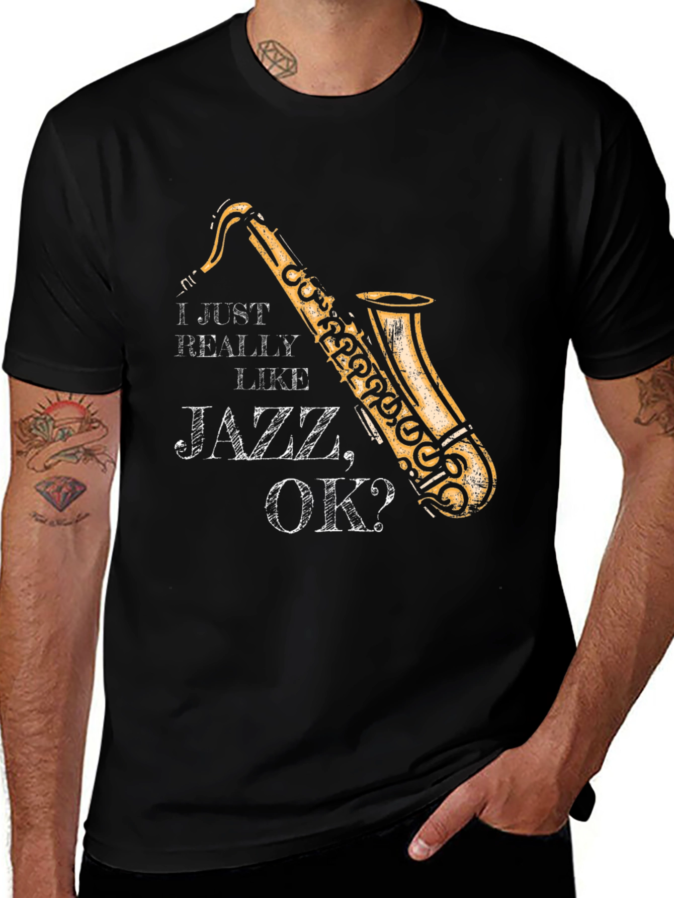 Variant 11 of Jazz Lover Saxophone Graphic T-Shirt