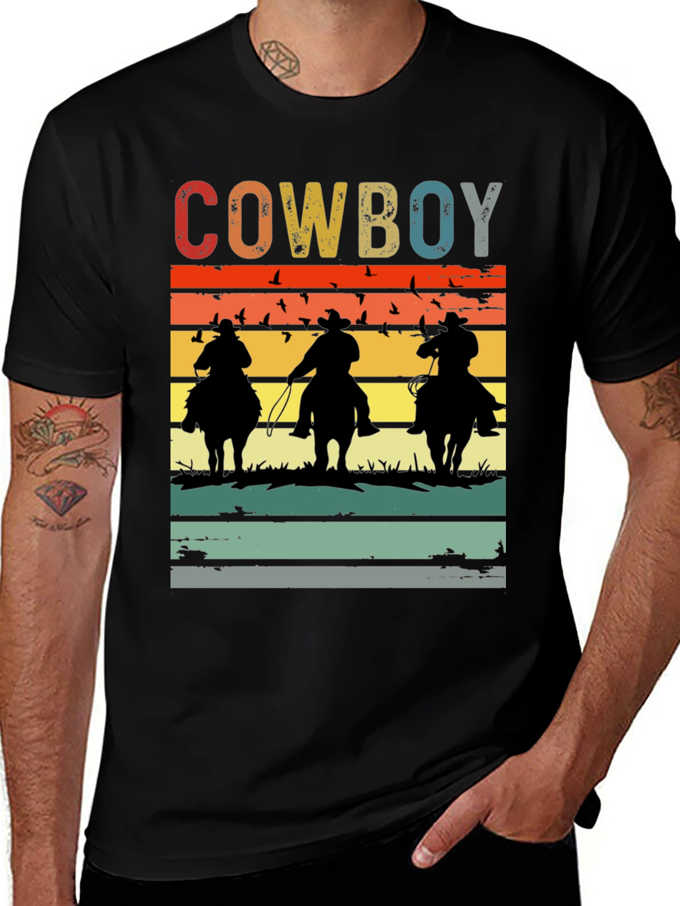Variant 16 of Vintage Cowboy Sunset T-Shirt
