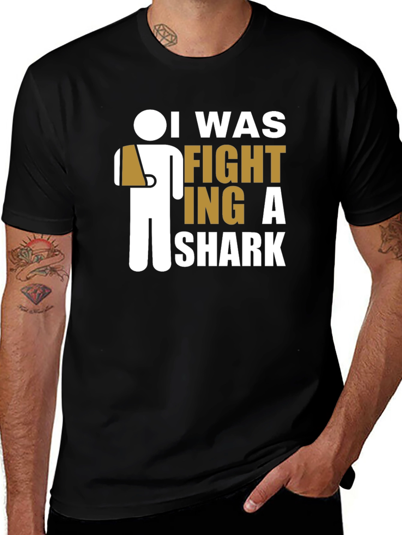 Variant 5 of I Was Fighting A Shark T-Shirt - Funny Humor Tee