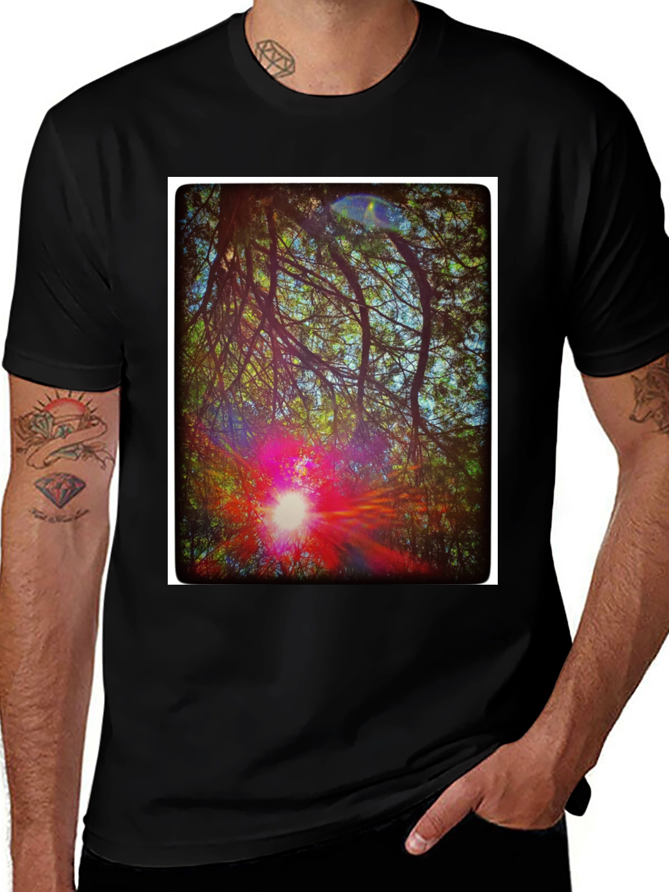 Variant 25 of Nature's Light T-Shirt - Artistic Graphic Tee