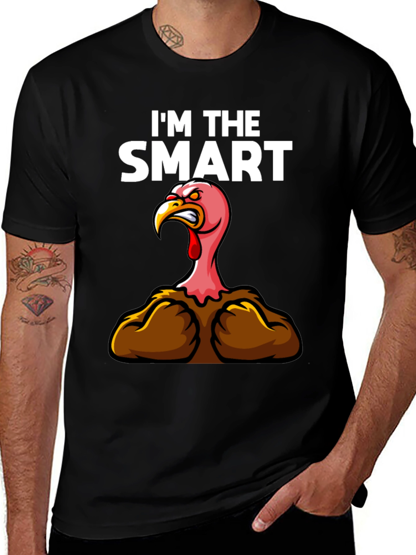 Variant 8 of Funny "I'm The Smart" Turkey Thanksgiving T-Shirt