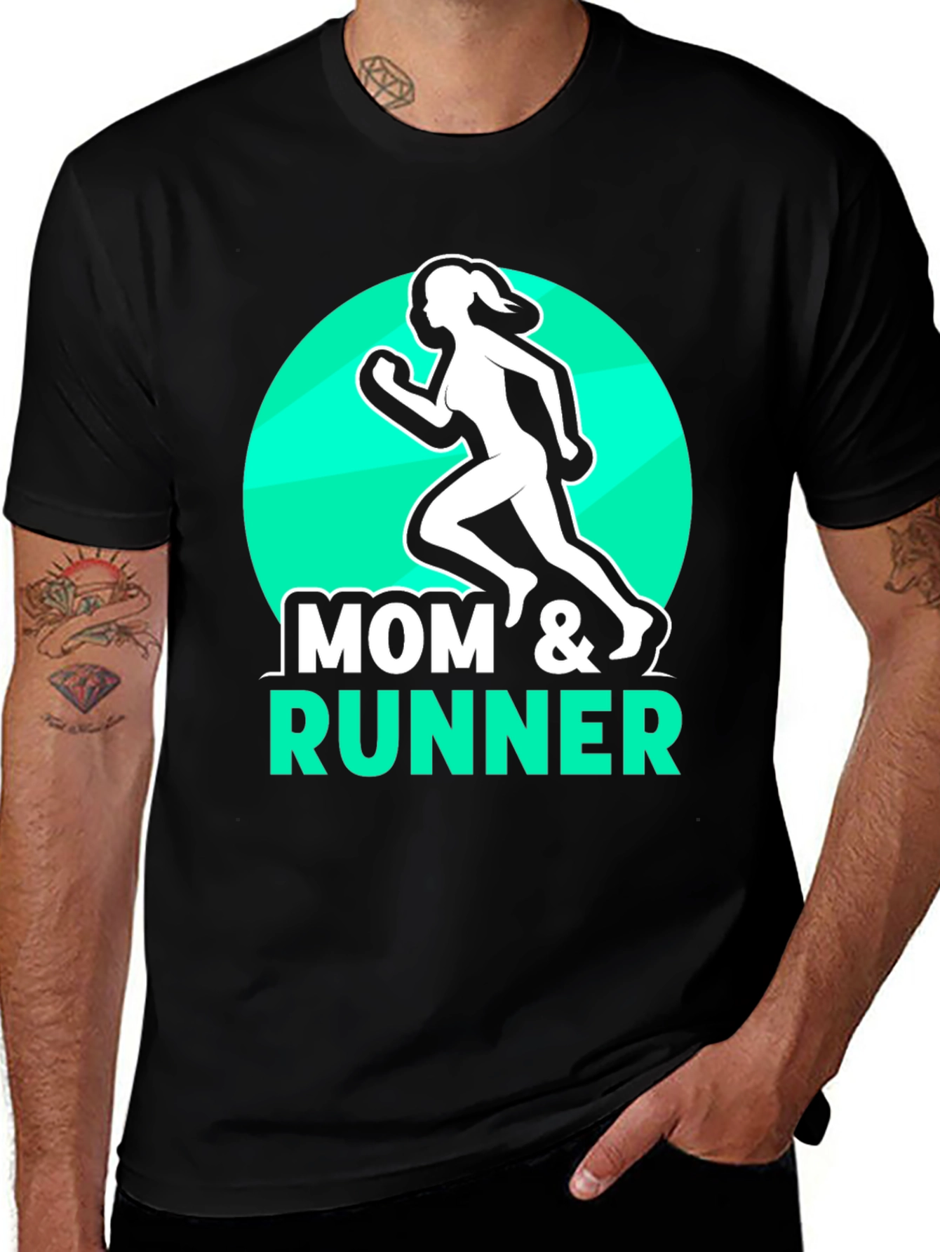 Variant 29 of Mom & Runner Black T-Shirt