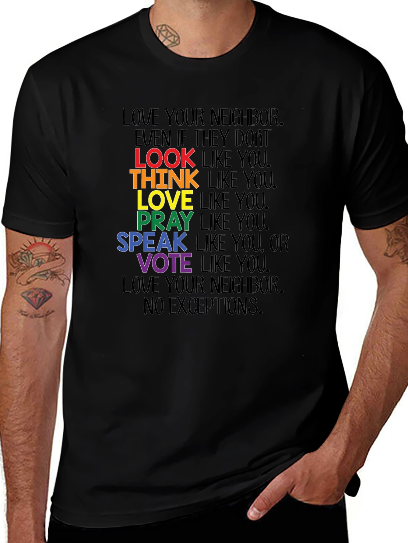 Love Your Neighbor Pride T-Shirt - Equality and Inclusion
