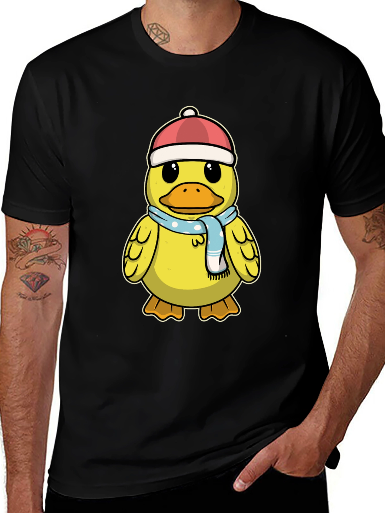 Variant 28 of Duck with Hat & Scarf Graphic Tee