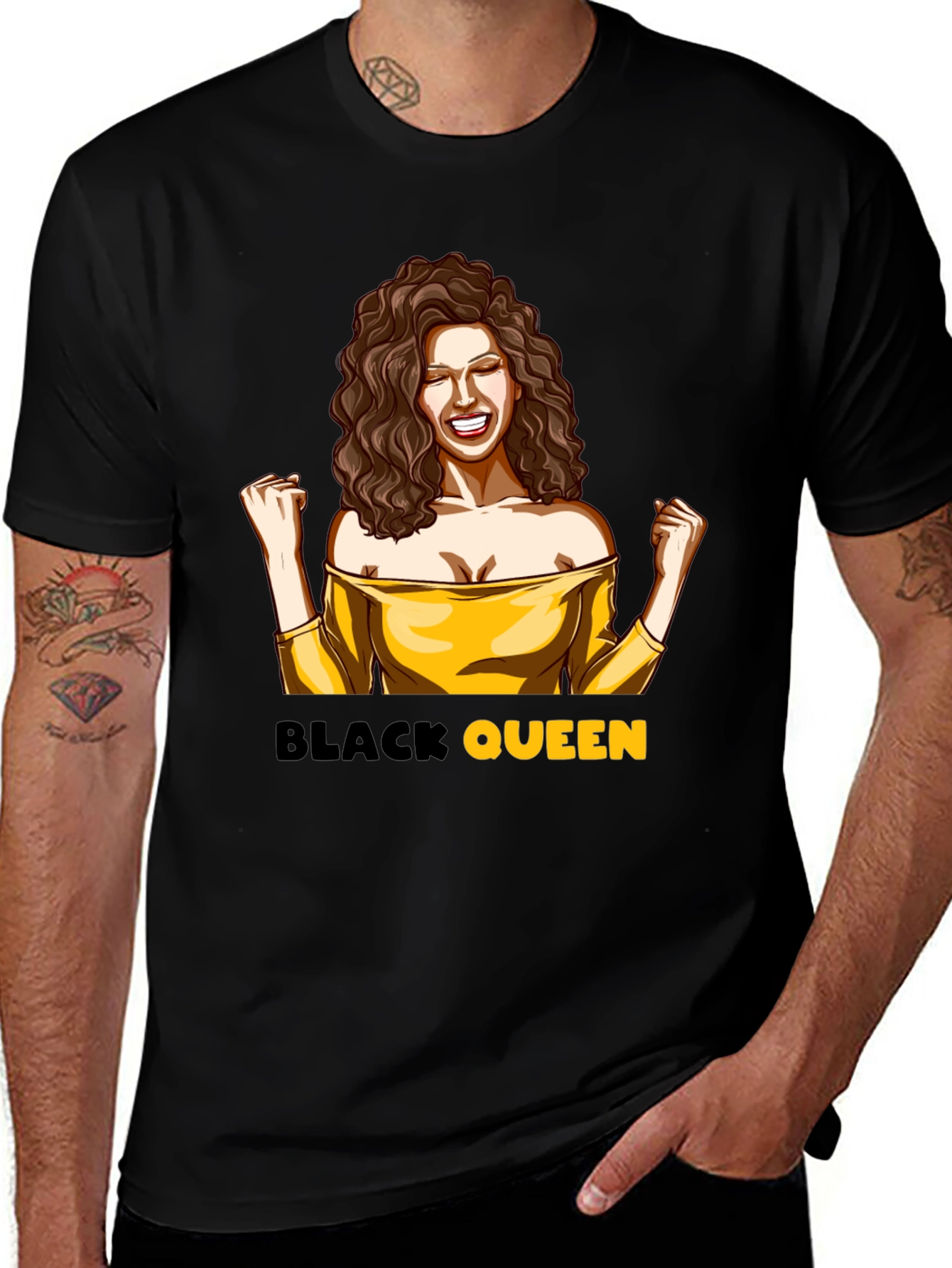 Variant 28 of Black Queen Graphic Tee - Stylish Women's T-Shirt