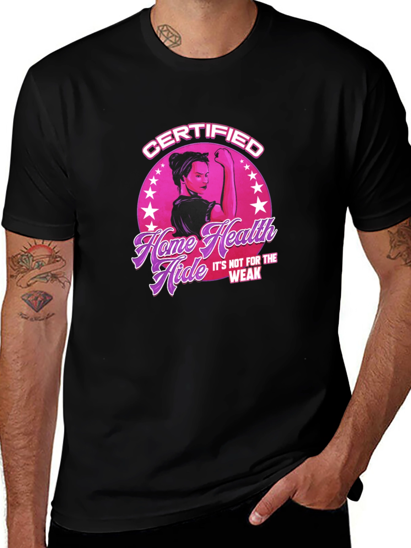 Certified Home Health Aide T-Shirt - Strong Women Design