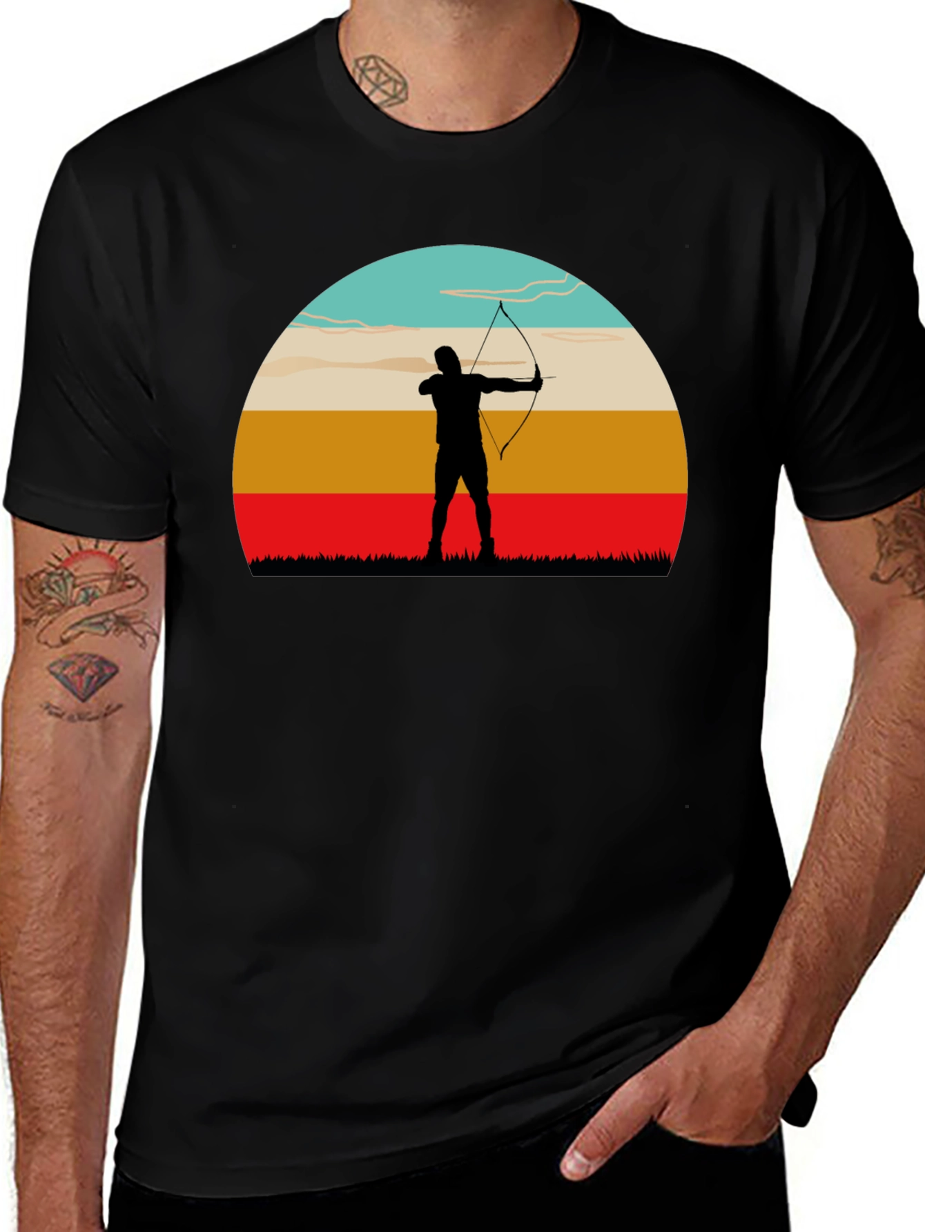 Variant 17 of Archery Sunset T-Shirt - Stylish & Unique Graphic Tee