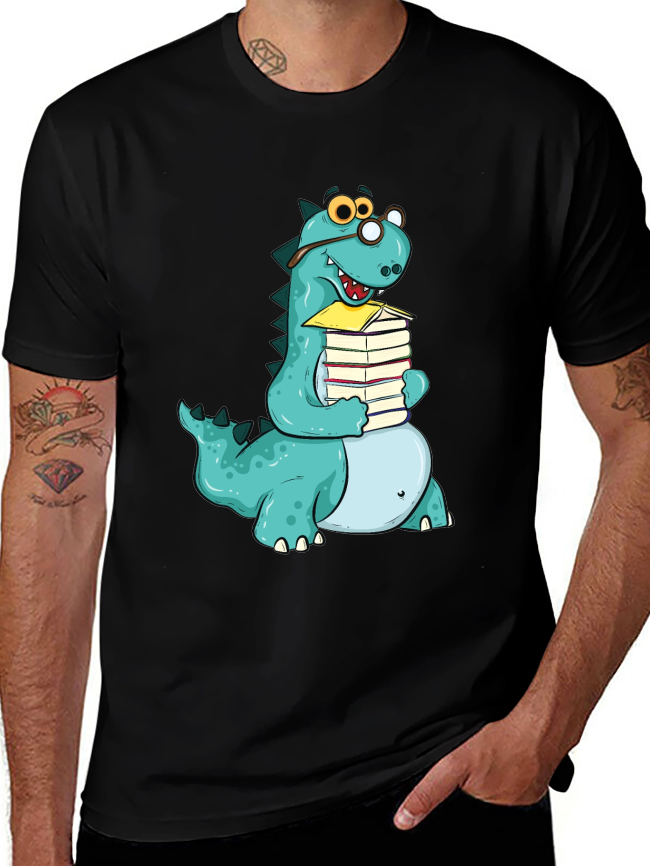 Variant 23 of Dino Bookworm T-Shirt - Novelty Apparel