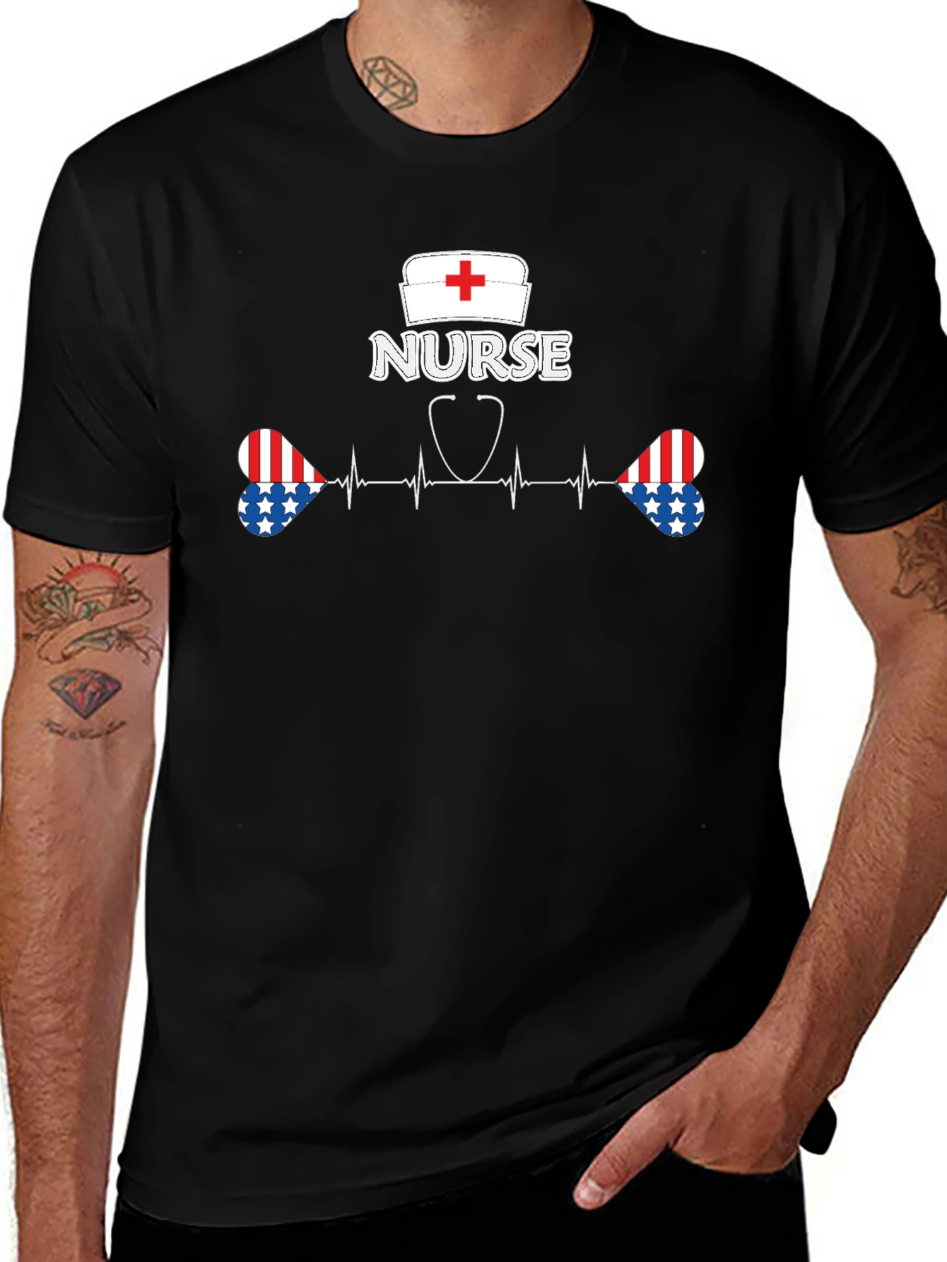 Variant 3 of Nurse Patriotic T-Shirt