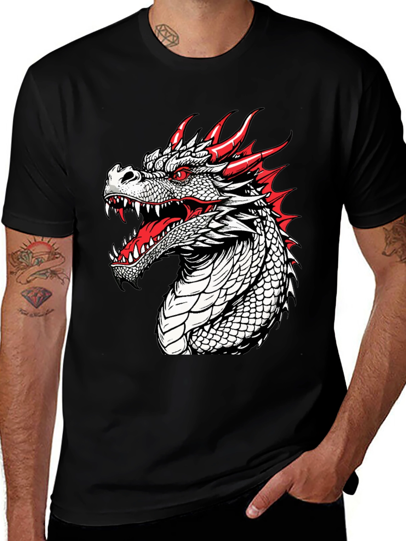 Variant 30 of Dragon Graphic T-Shirt - Fierce and Bold Design