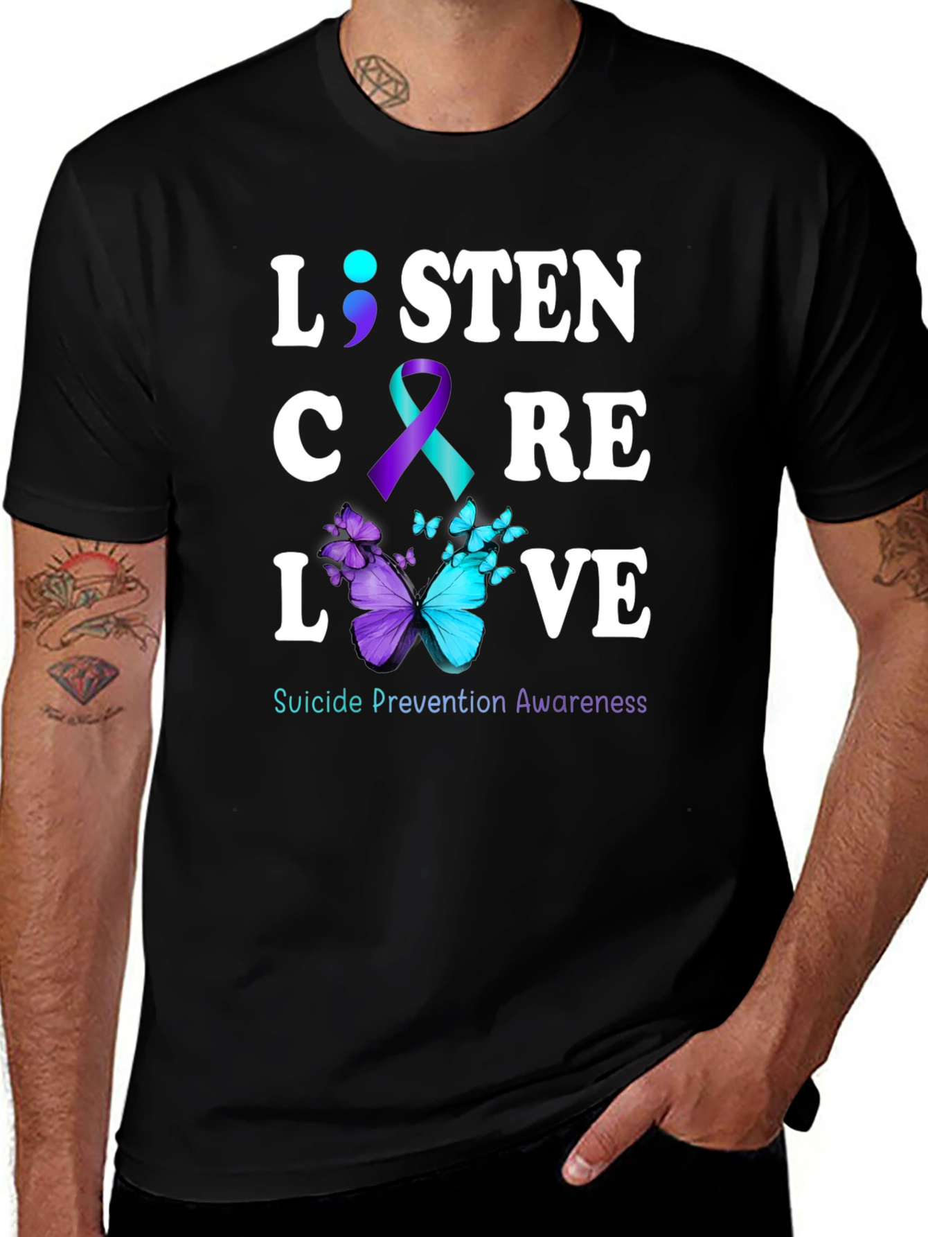 Listen Care Love Suicide Prevention Awareness T-Shirt