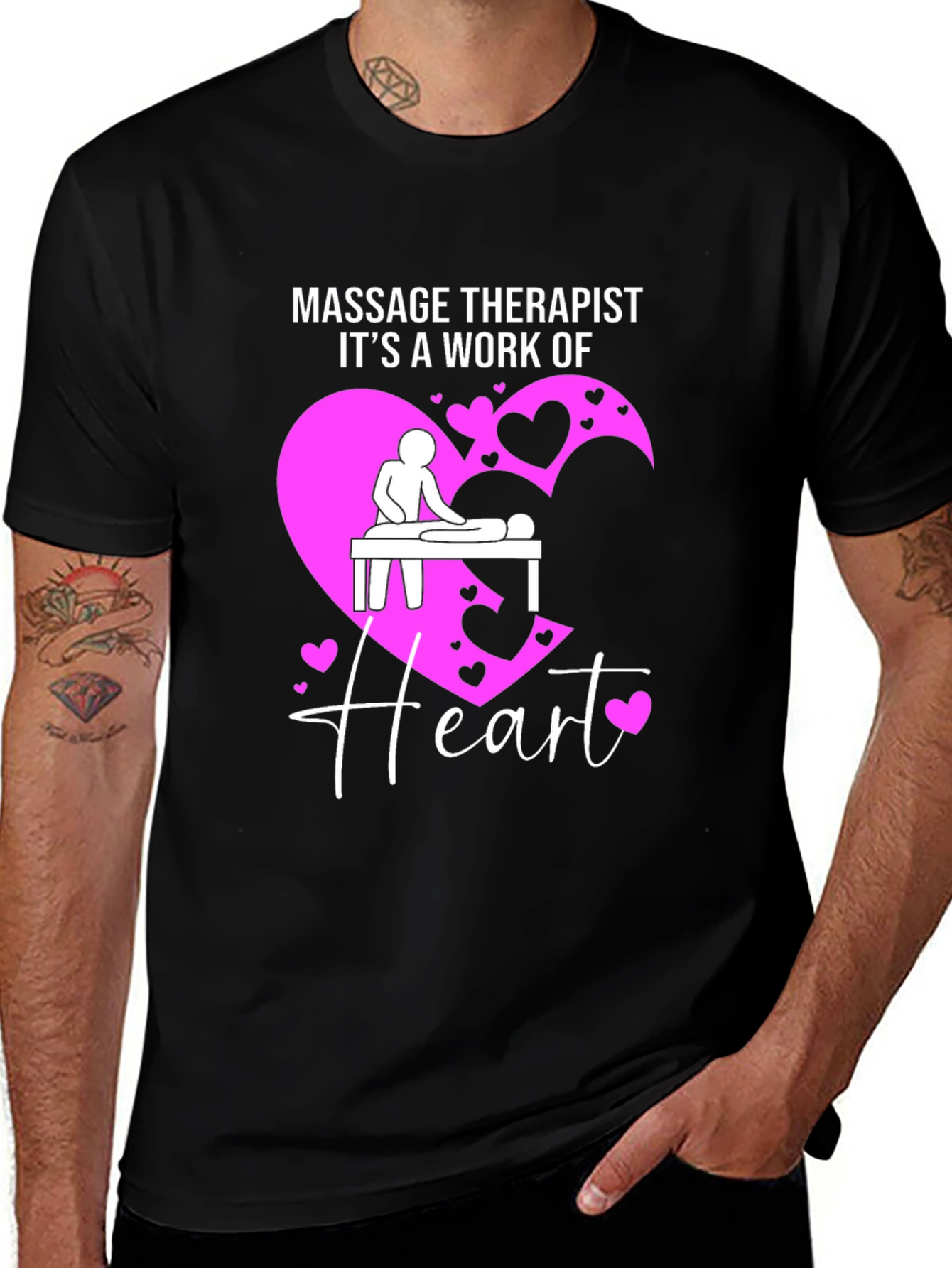 Variant 12 of Massage Therapist Heart Graphic Tee