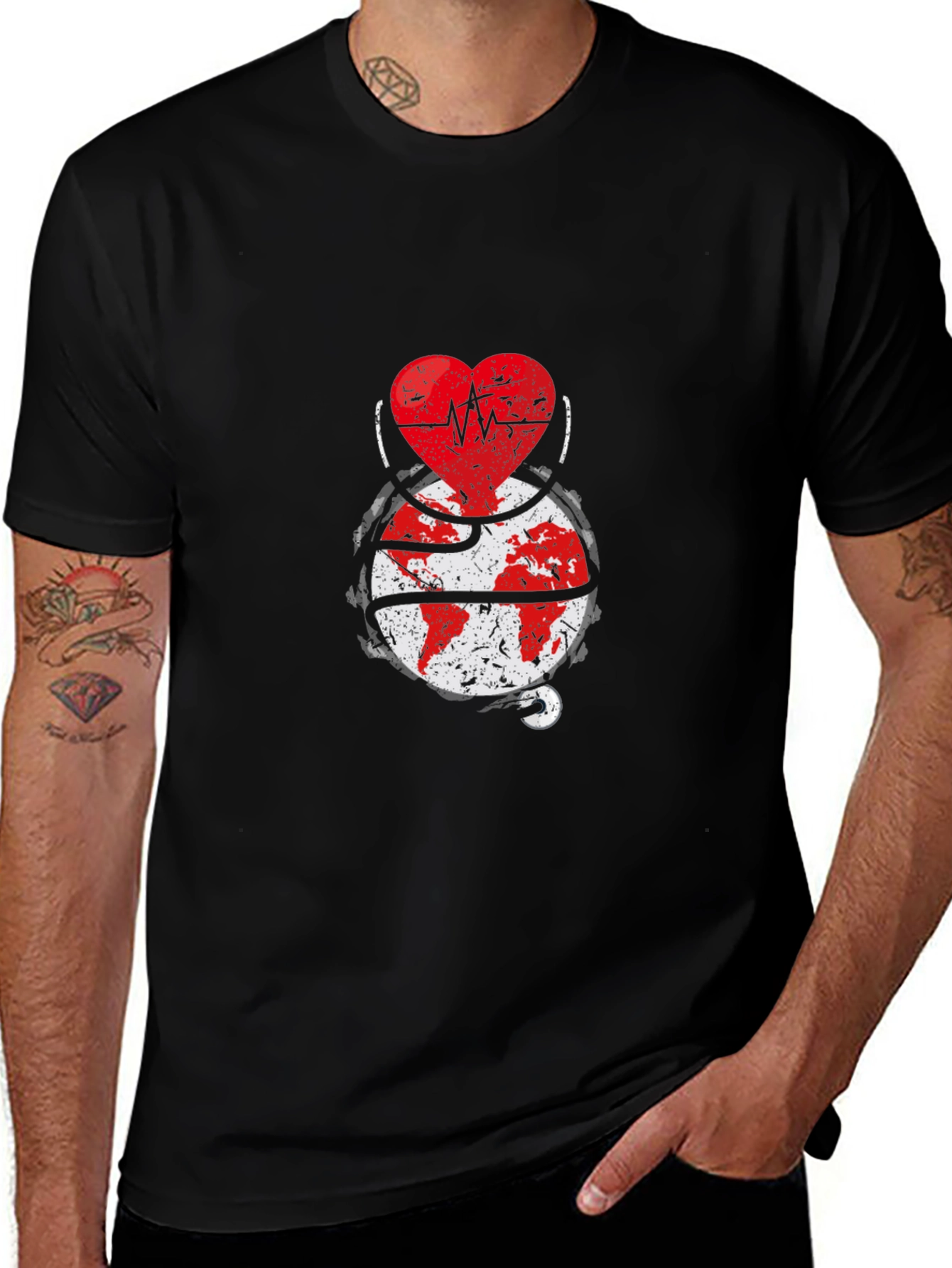 Global Heartbeat Tee - World Health T-Shirt