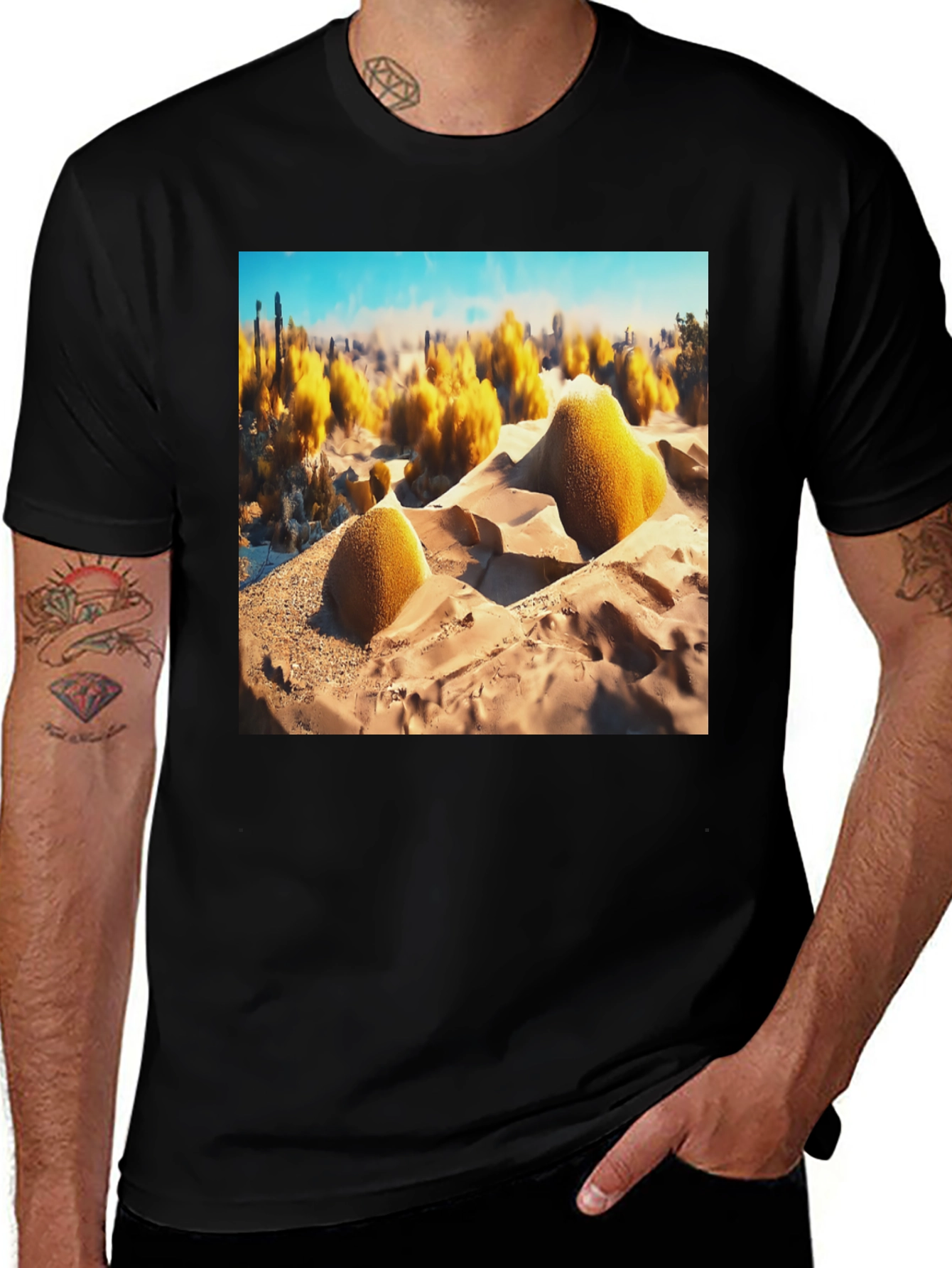 Variant 16 of Surreal Desert Scene Graphic Tee