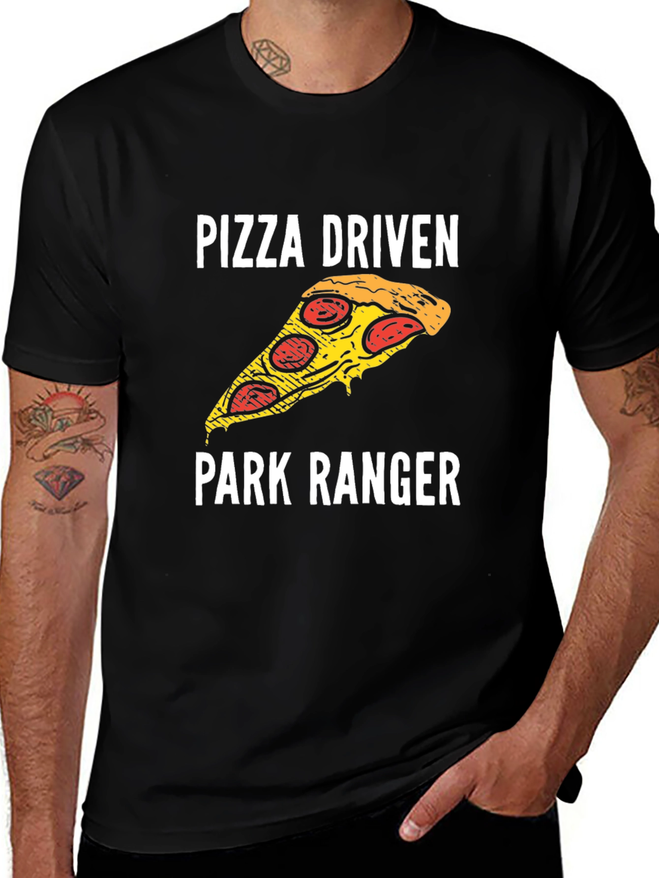 Variant 12 of Pizza Driven Park Ranger Graphic Tee