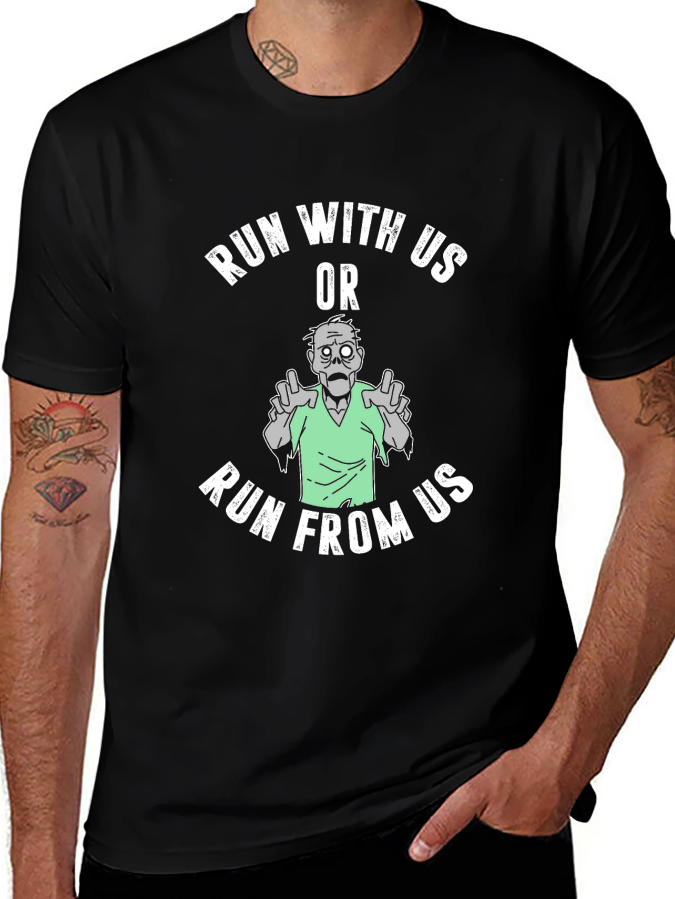 Variant 11 of Zombie Run T-Shirt - Funny Halloween Tee