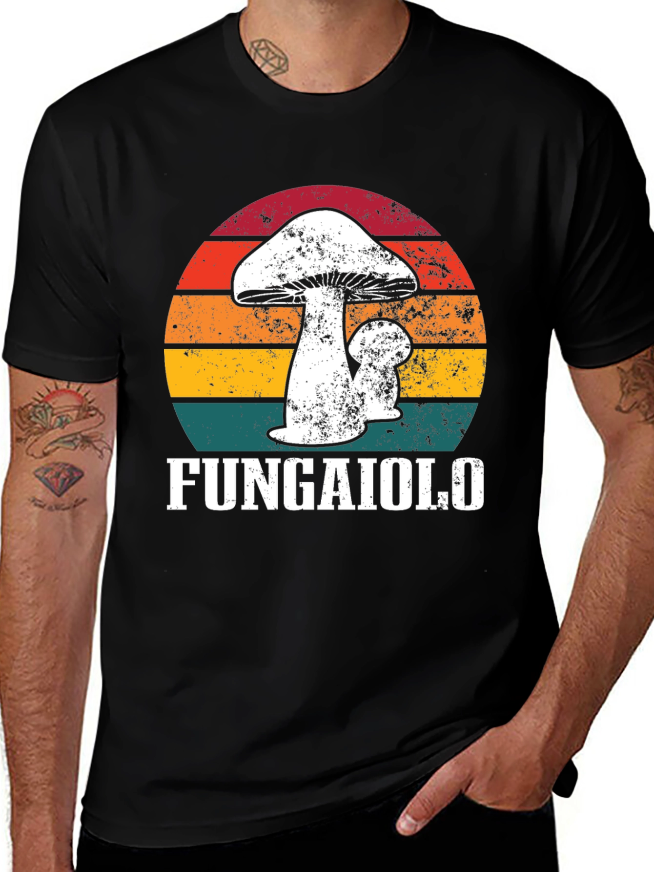 Variant 28 of Fungaiolo Retro Mushroom Graphic Tee