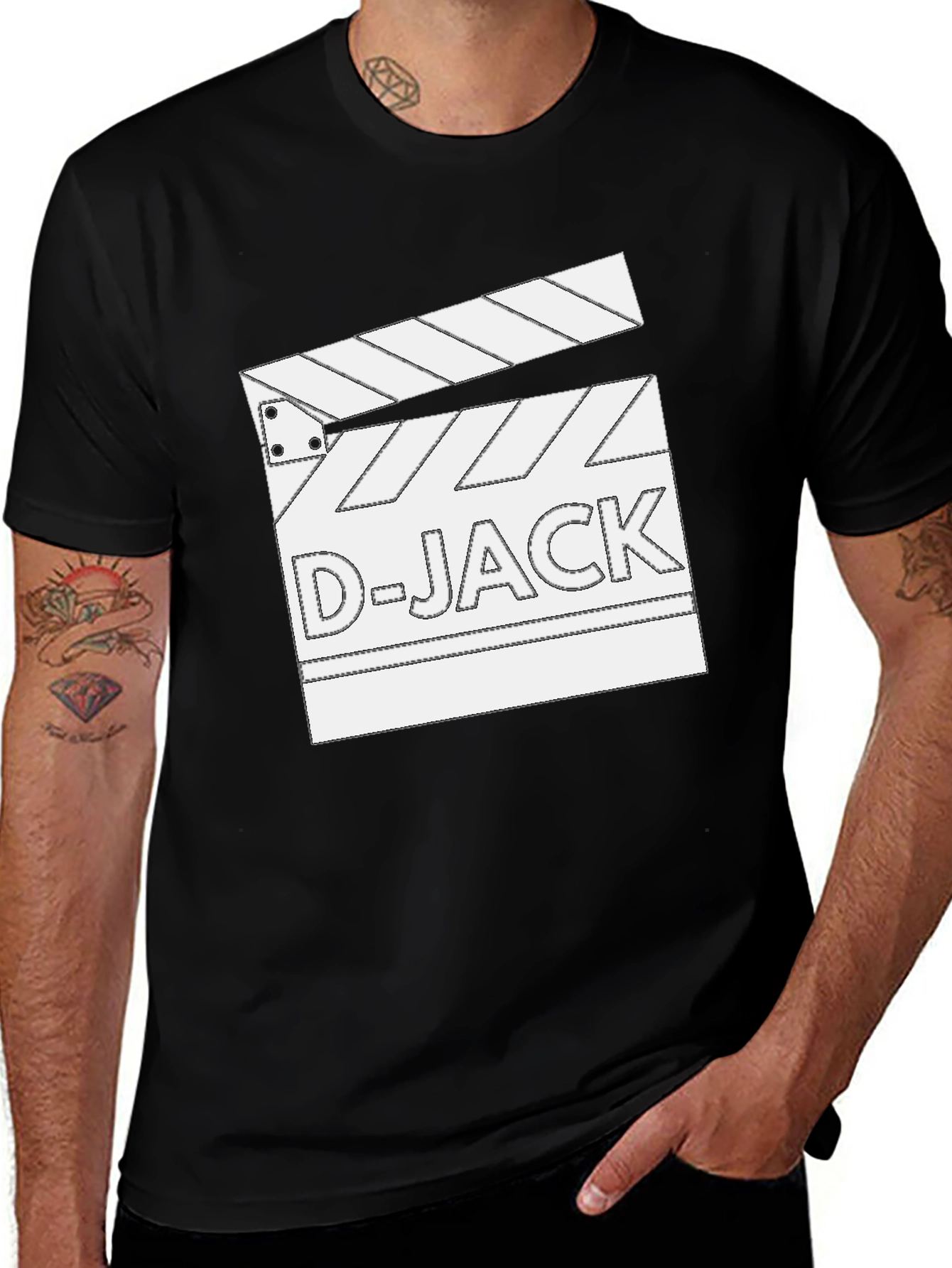 Variant 14 of D-Jack Movie Clapboard Black Graphic T-Shirt