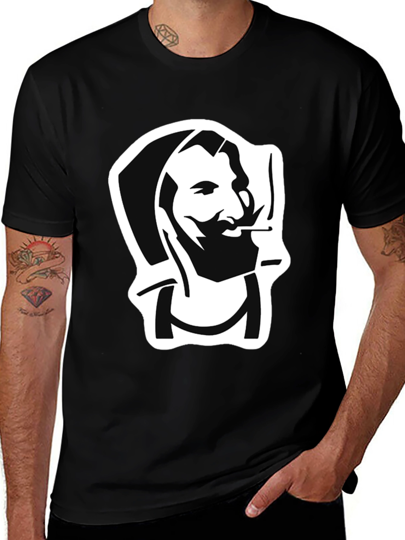 Variant 12 of Cool Graphic T-Shirt - Smoker Silhouette Tee