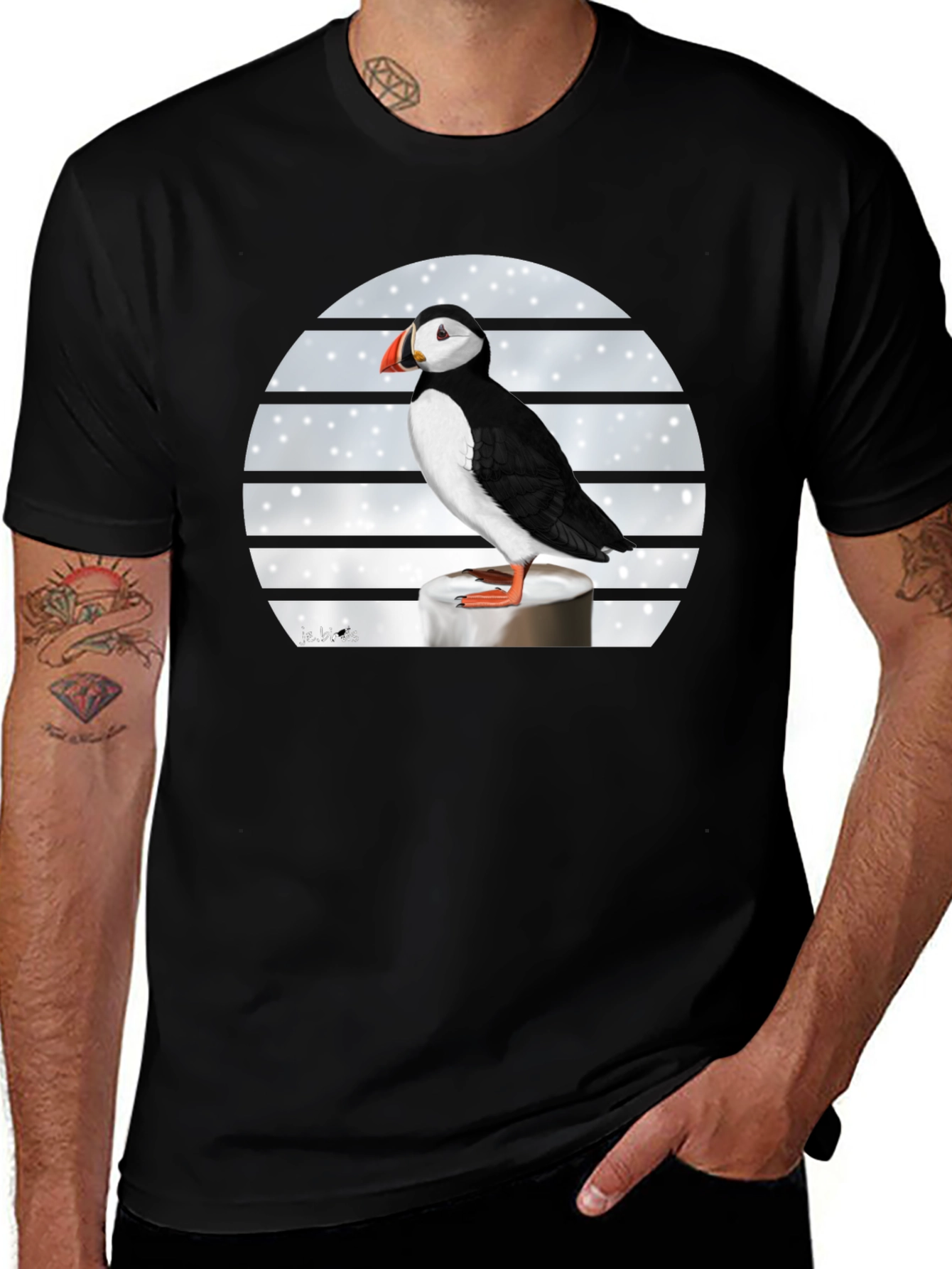 Variant 3 of Puffin Graphic Tee - Coastal Bird Lover T-Shirt