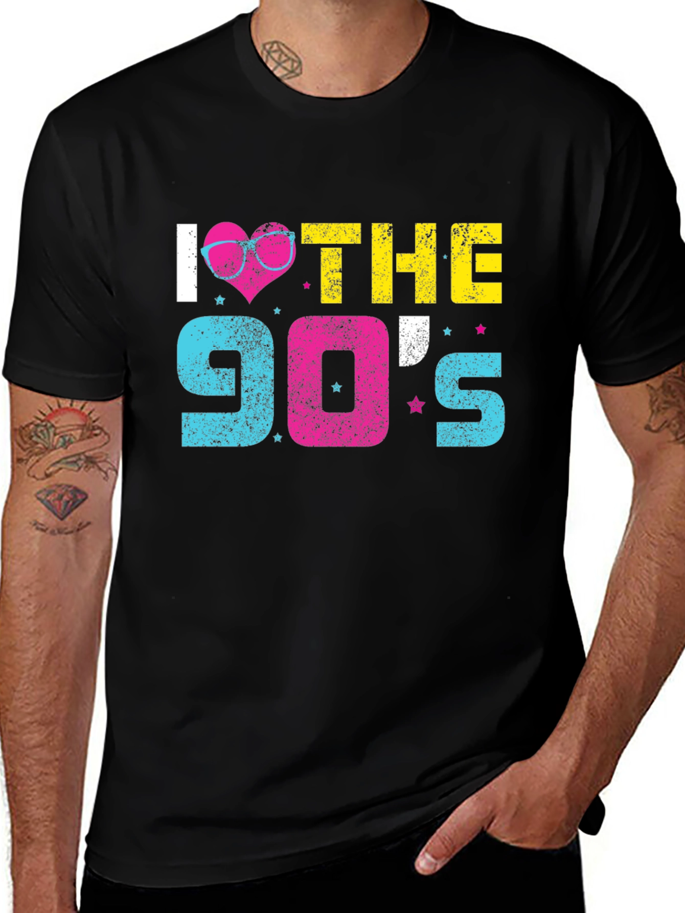 Variant 19 of I Love the 90s Retro T-Shirt