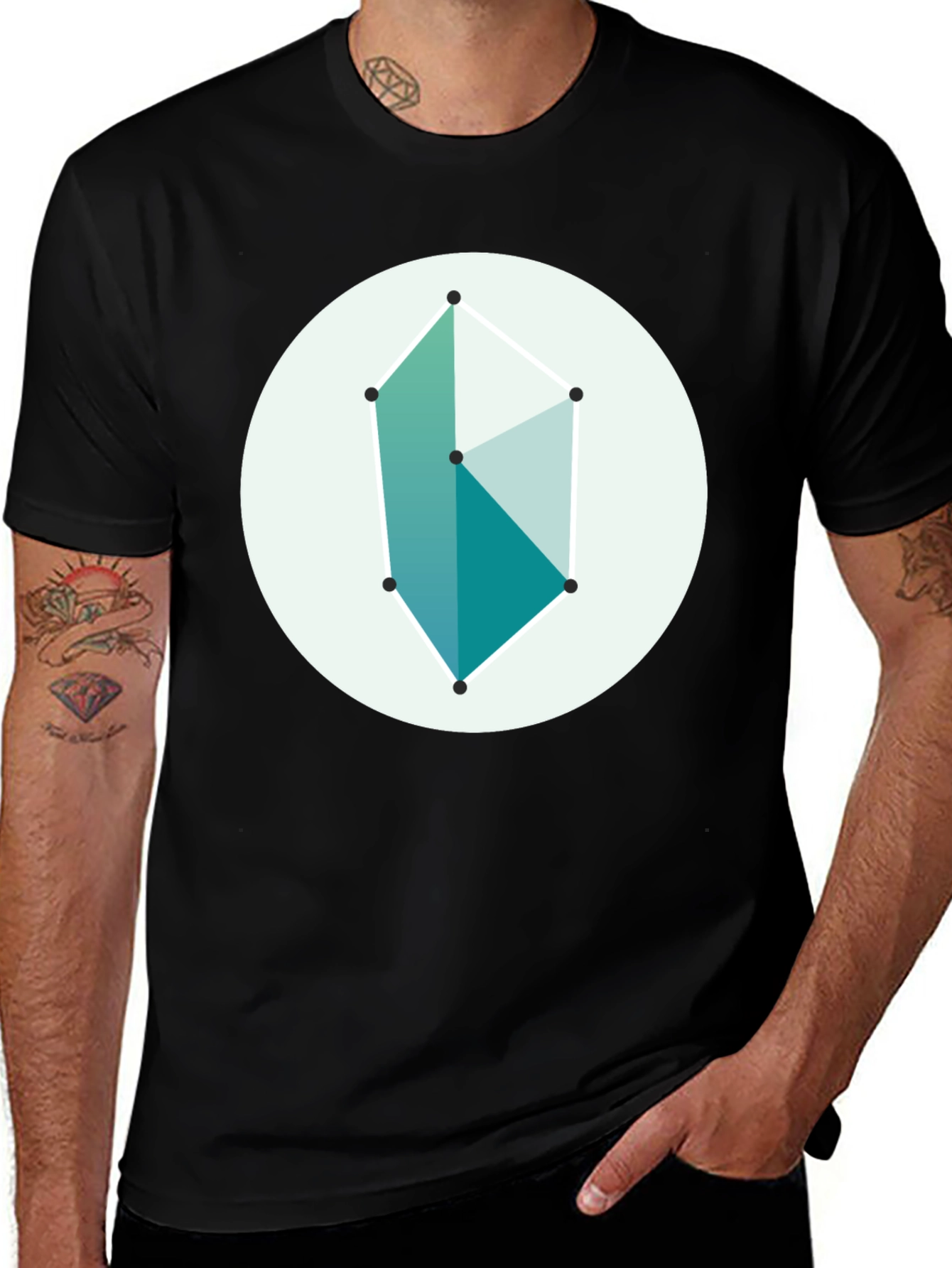 Variant 18 of Geometric Graphic Tee - Modern Style