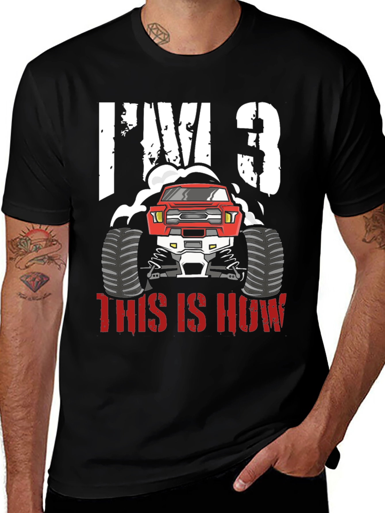 Variant 22 of I'm 3 Monster Truck Birthday T-Shirt