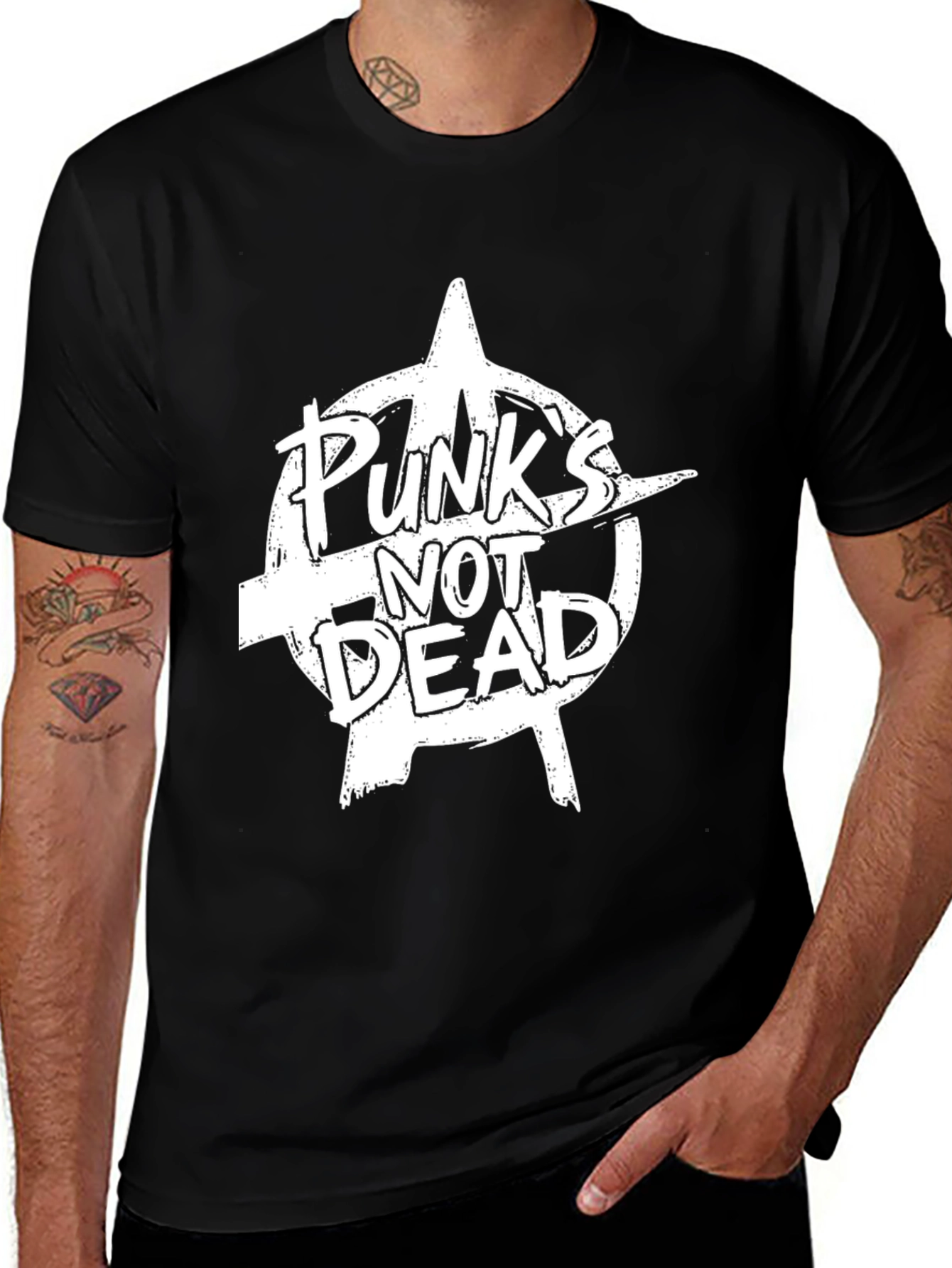 Variant 14 of Punk's Not Dead Black T-Shirt