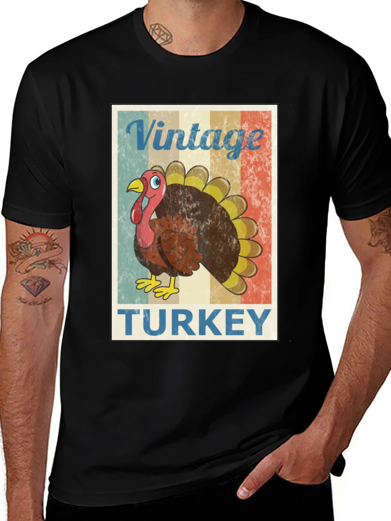 Variant 2 of Vintage Turkey Graphic T-Shirt
