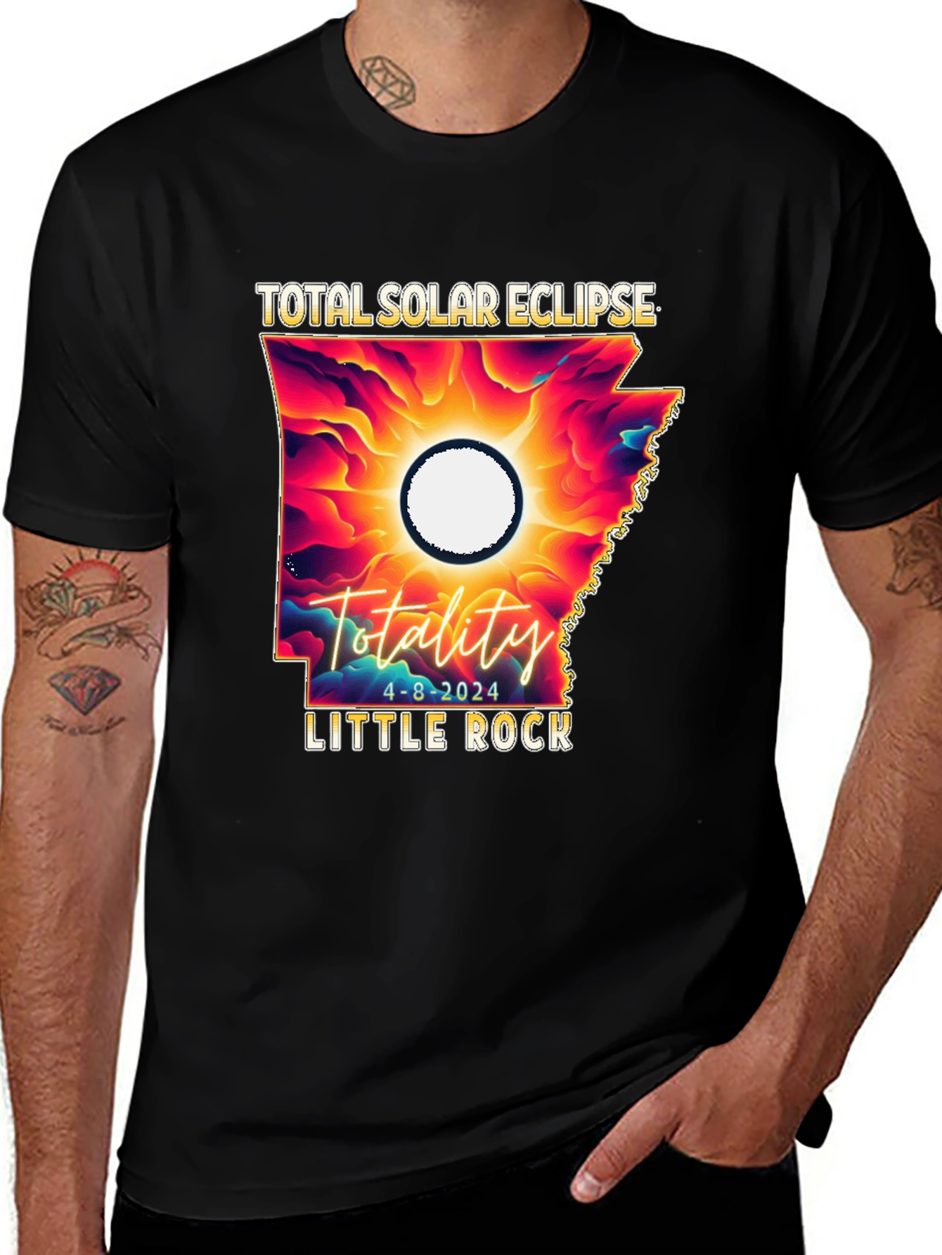Total Solar Eclipse 2024 Little Rock T-Shirt