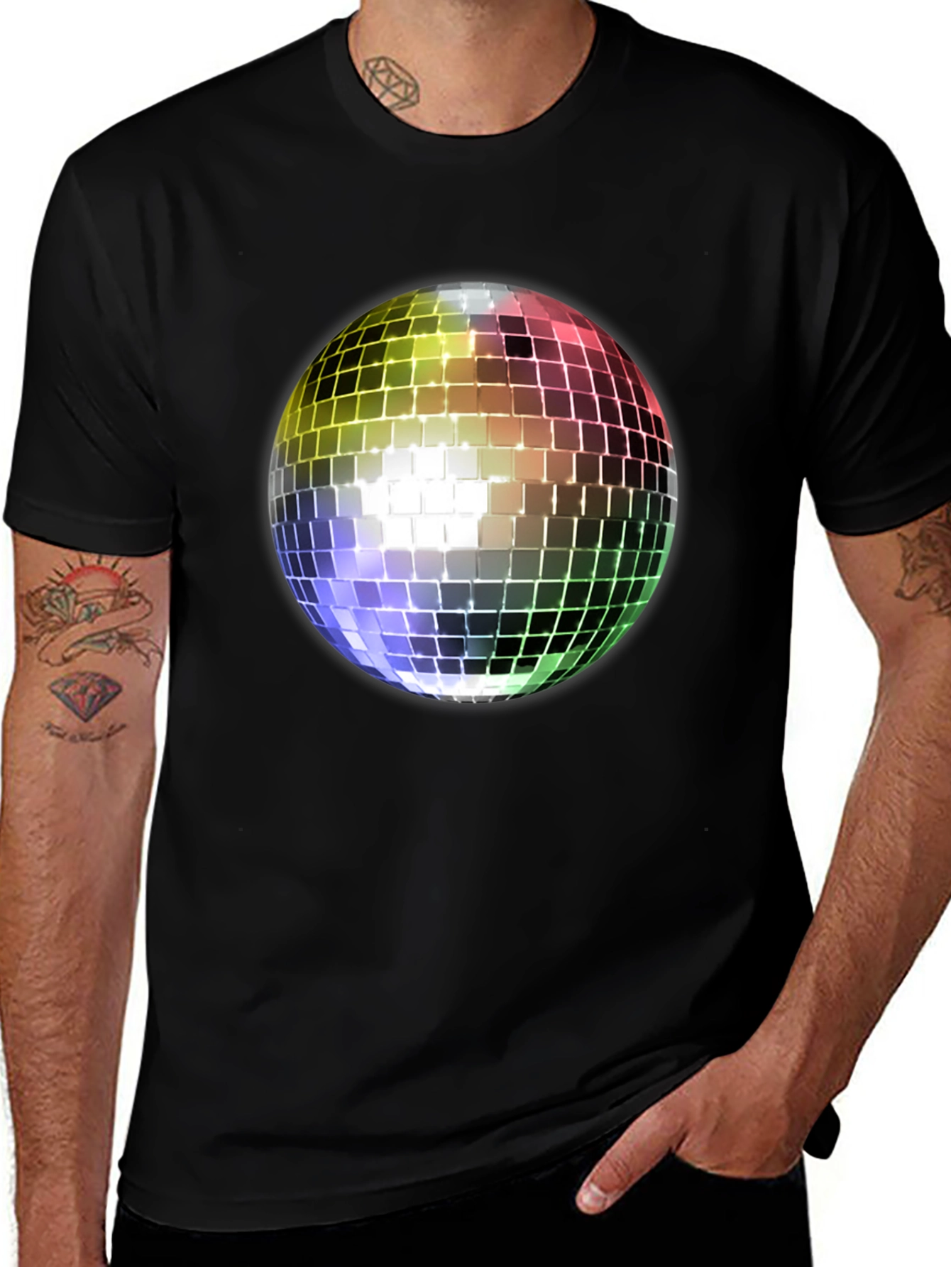 Variant 17 of Retro Disco Ball Graphic Tee - Party Ready!