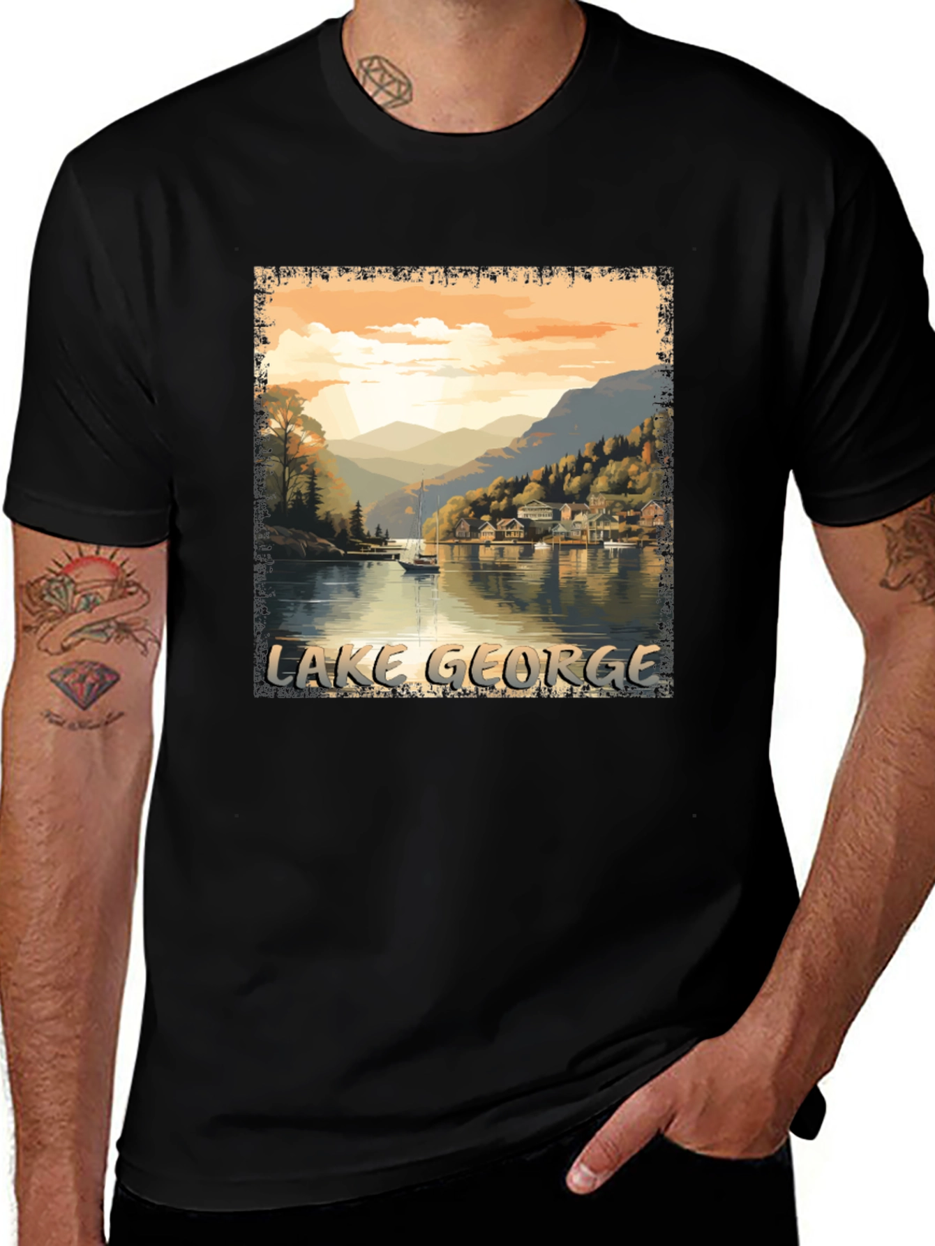 Lake George Scenic Graphic Tee