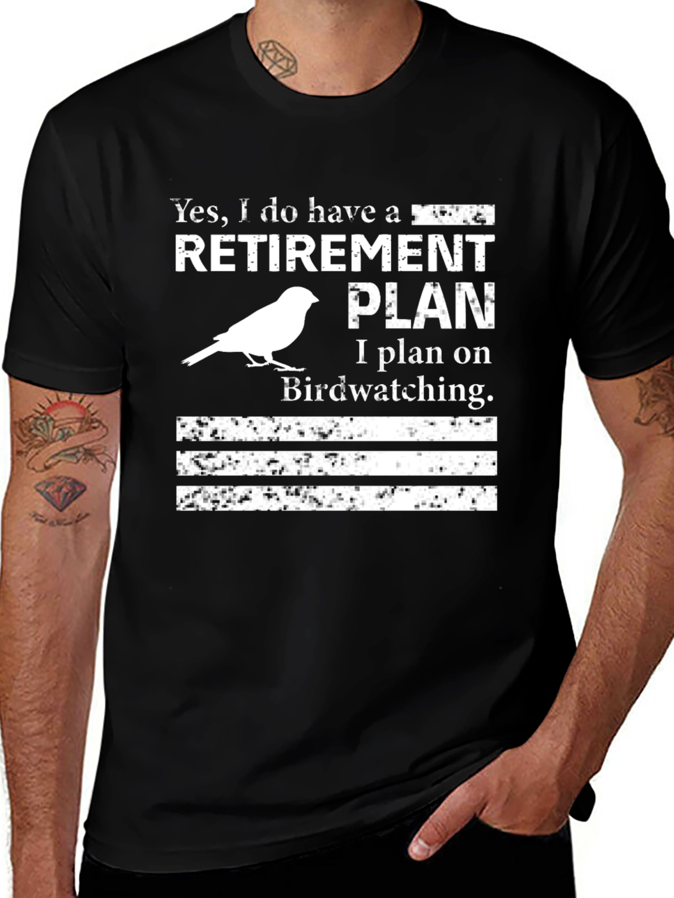 Variant 7 of Retirement Bird Watching Plan Graphic T-Shirt