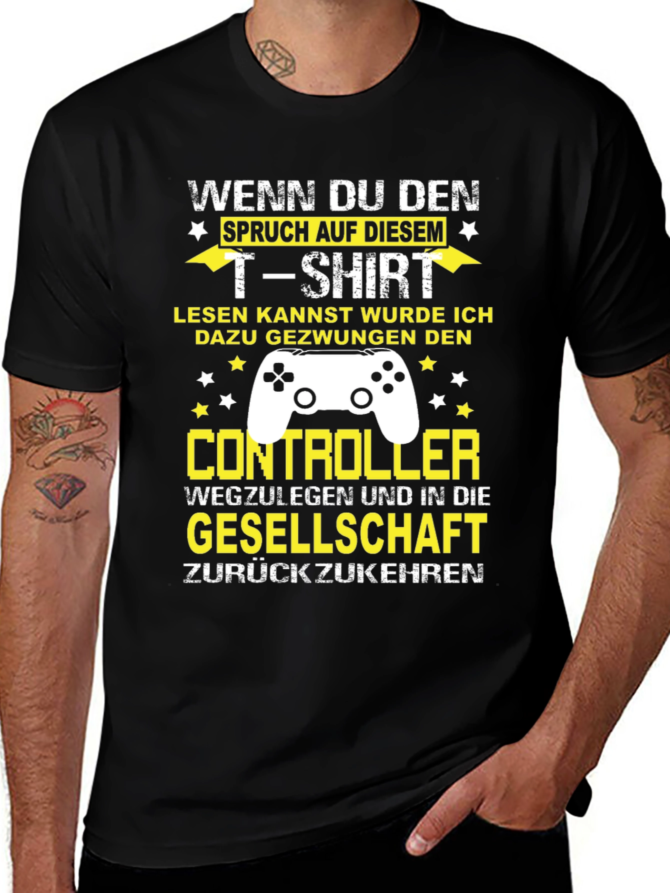 Gamer Humor T-Shirt - Forced To Leave Controller Behind