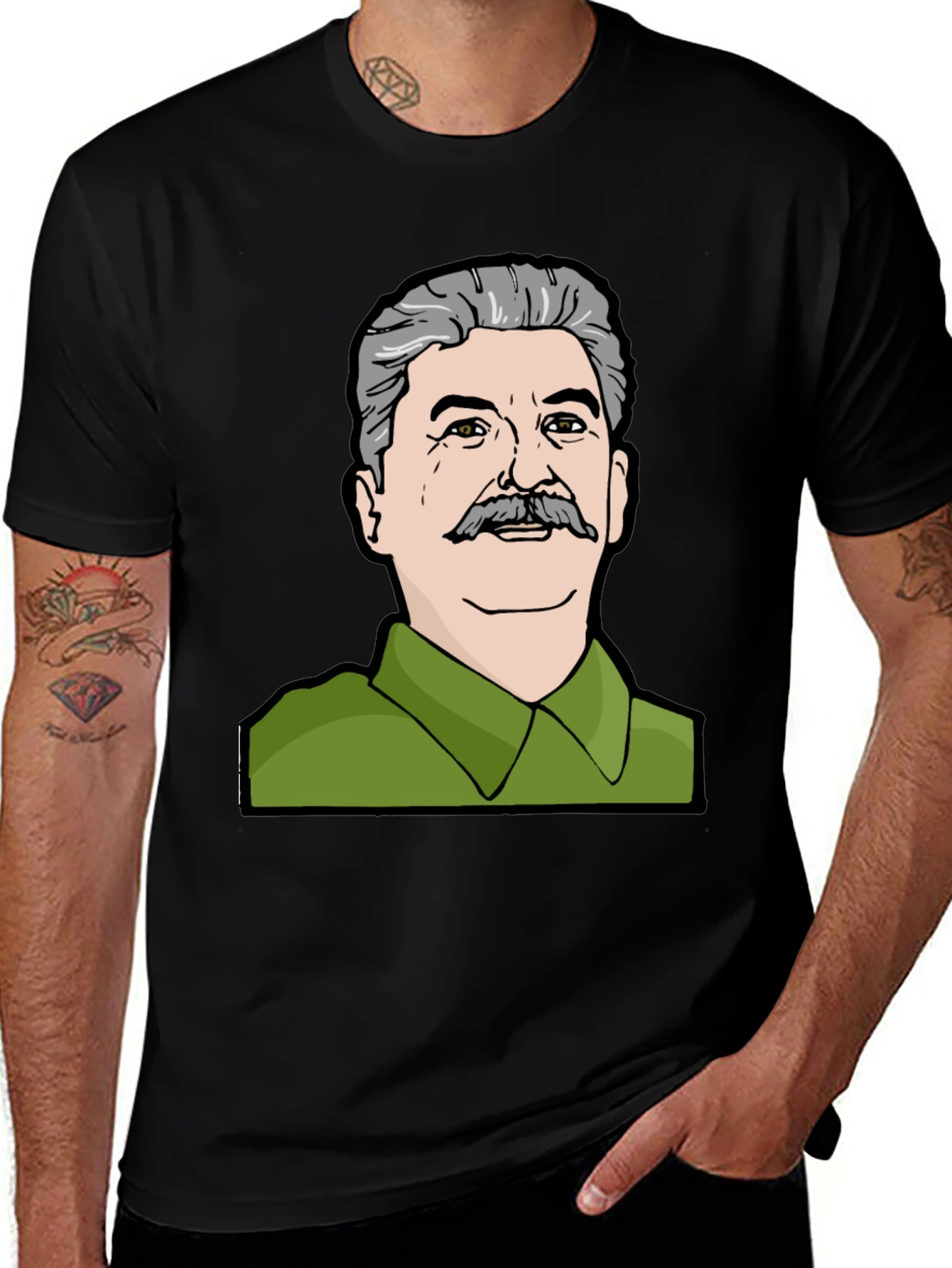 Variant 6 of Stalin Graphic Print Black T-Shirt