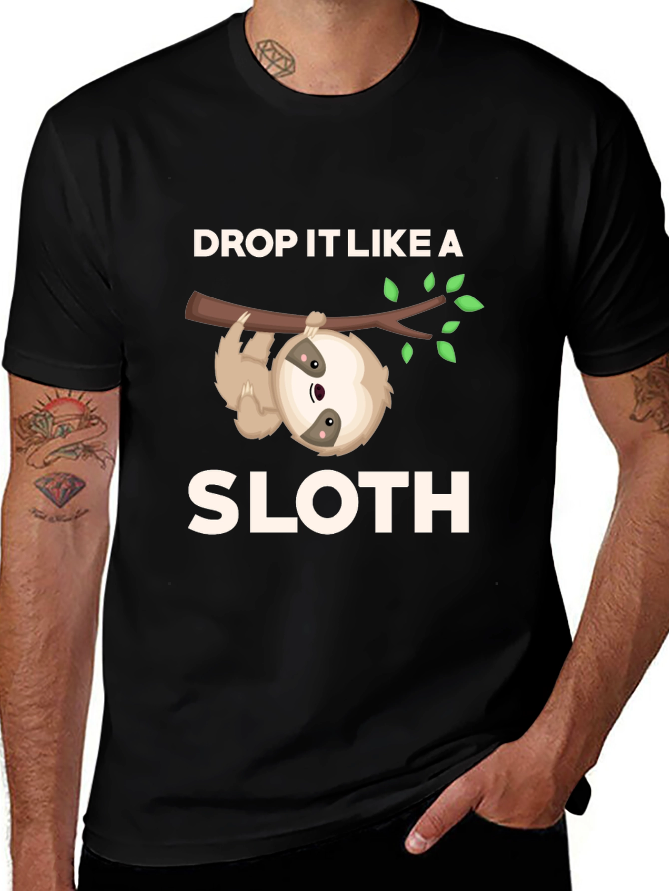 Variant 9 of Drop It Like A Sloth Funny Graphic T-Shirt