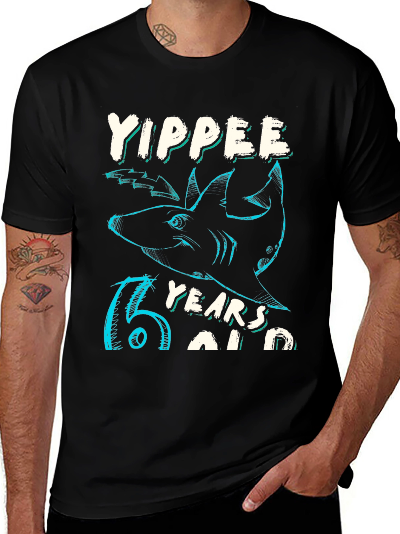 Variant 28 of Yippee 15 Years Old Shark Graphic T-Shirt