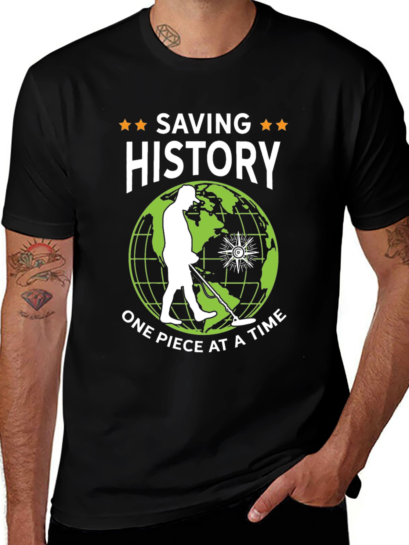 Variant 15 of Saving History T-Shirt - Metal Detecting