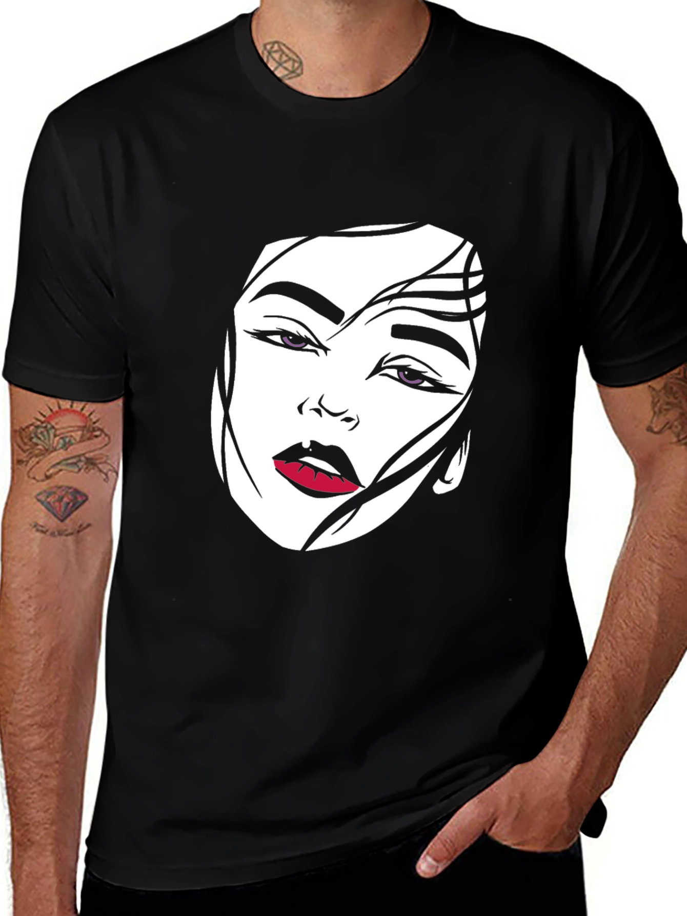 Modern Graphic Tee - Woman's Portrait