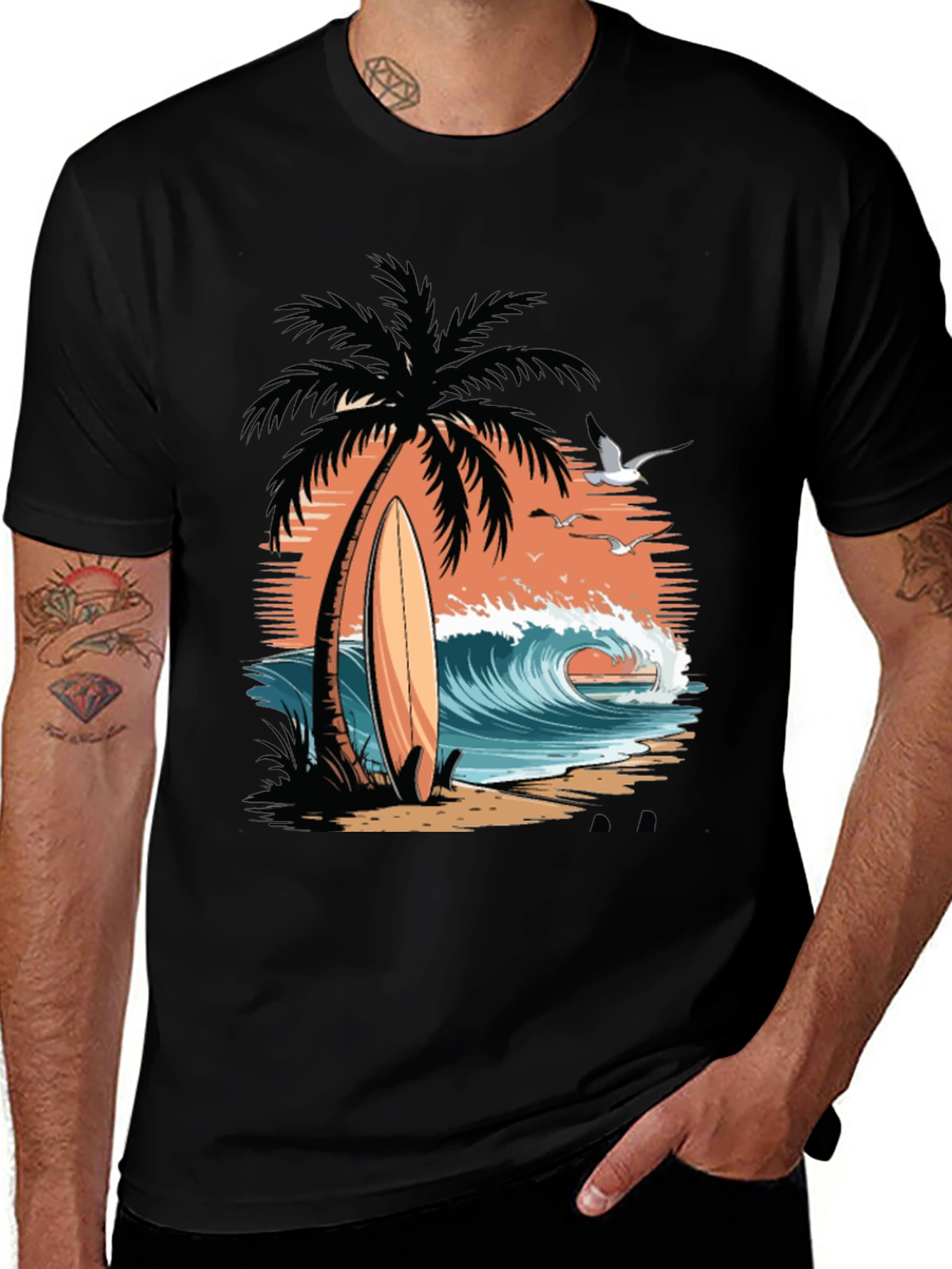 Variant 6 of Surf's Up Tee - Beach Vibes T-Shirt