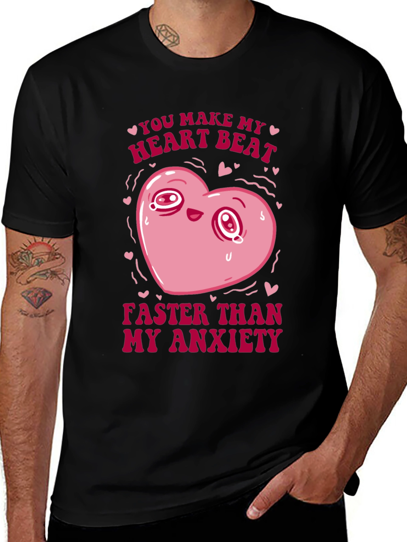 Variant 12 of Heart Beat Anxiety Valentine's T-Shirt