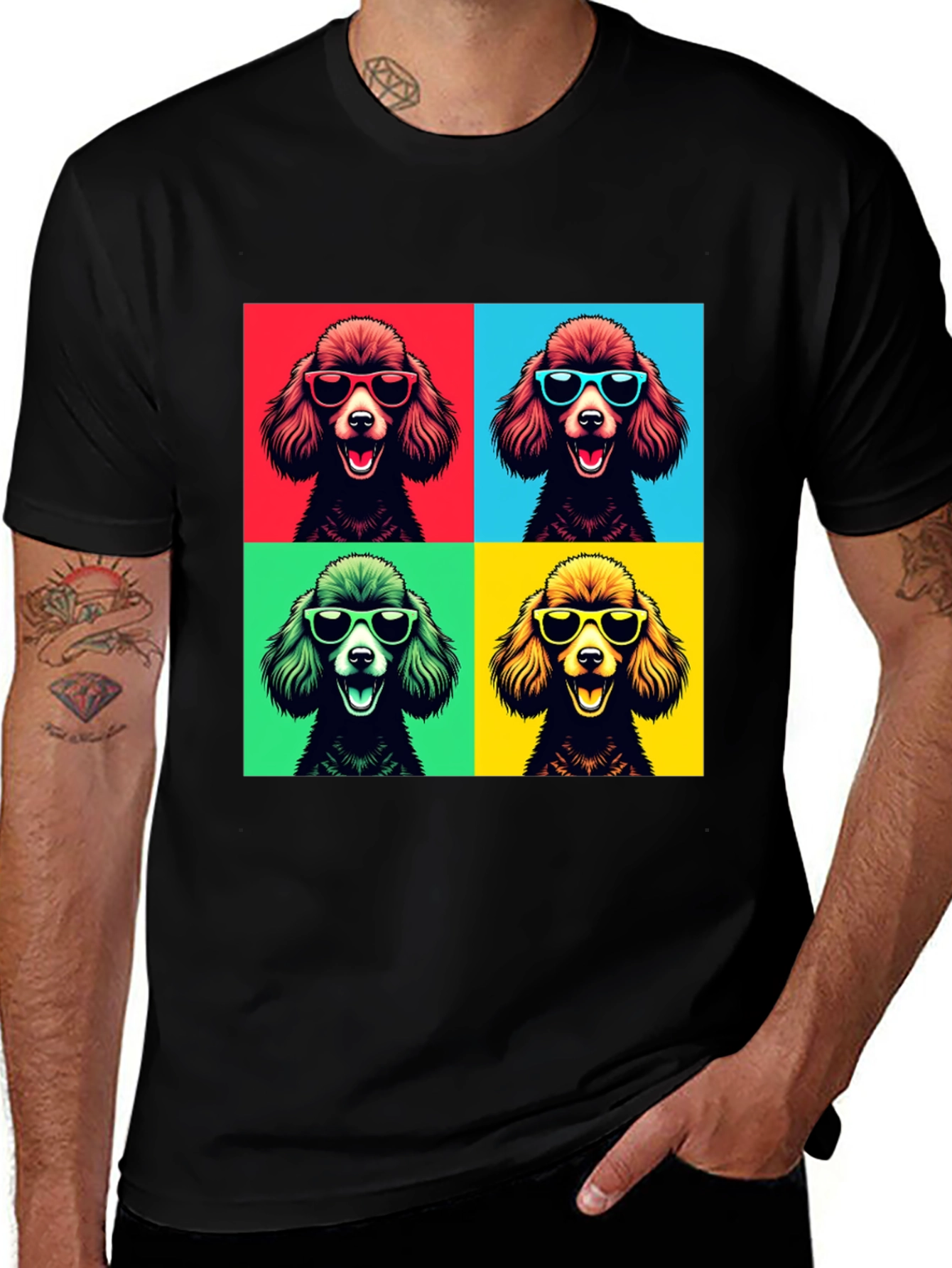 Variant 15 of Pop Art Poodle T-Shirt - Stylish Dog Tee